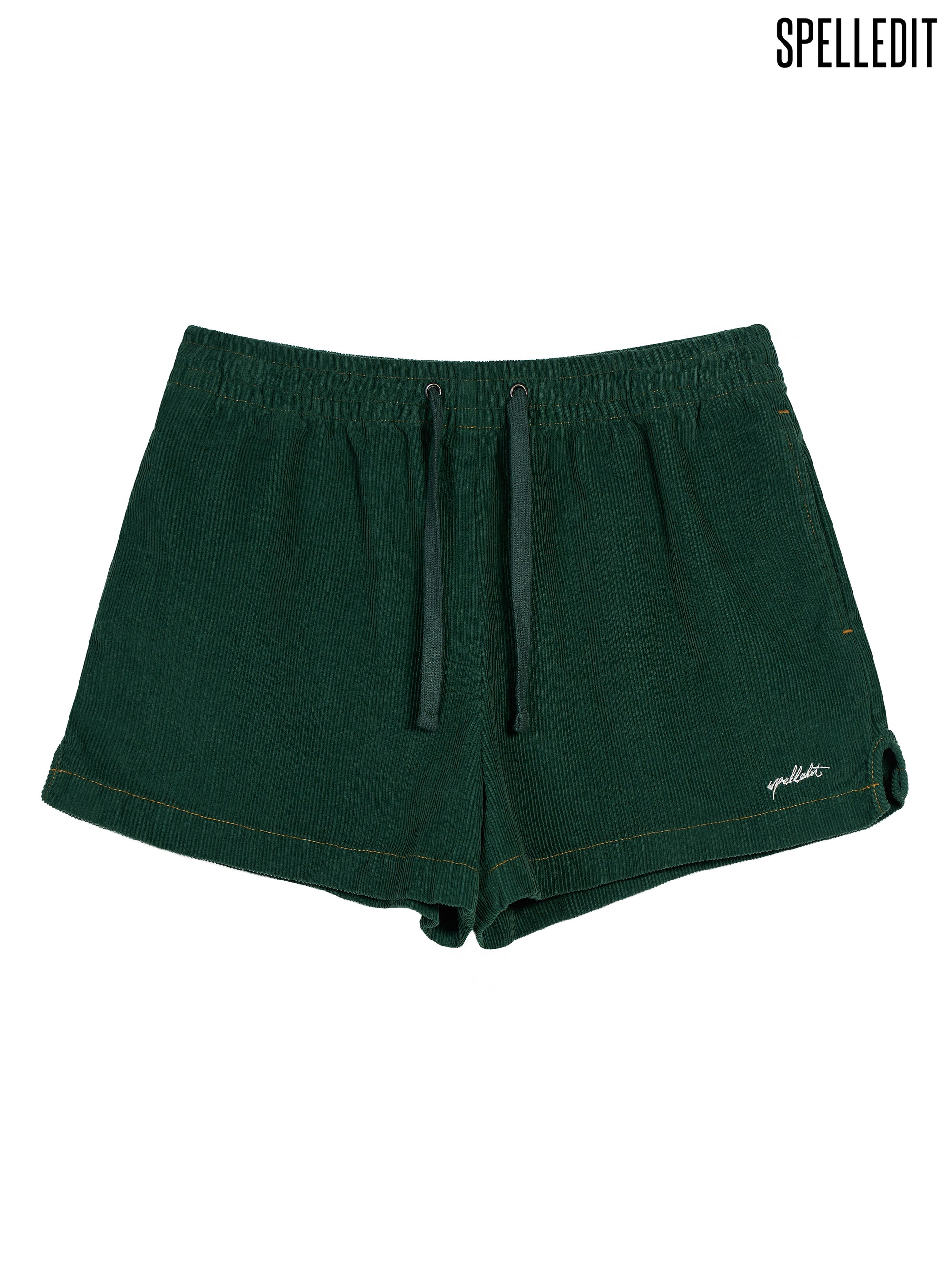 CORDUROY ELASTIC WAIST SHORTS