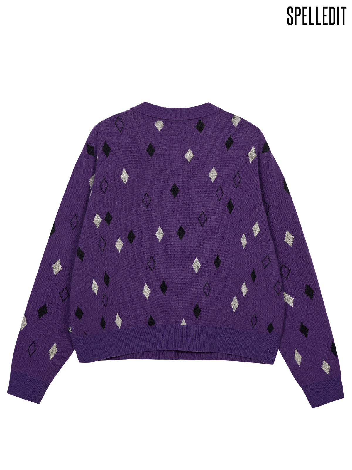 JACQUARD COLLARED CARDIGAN