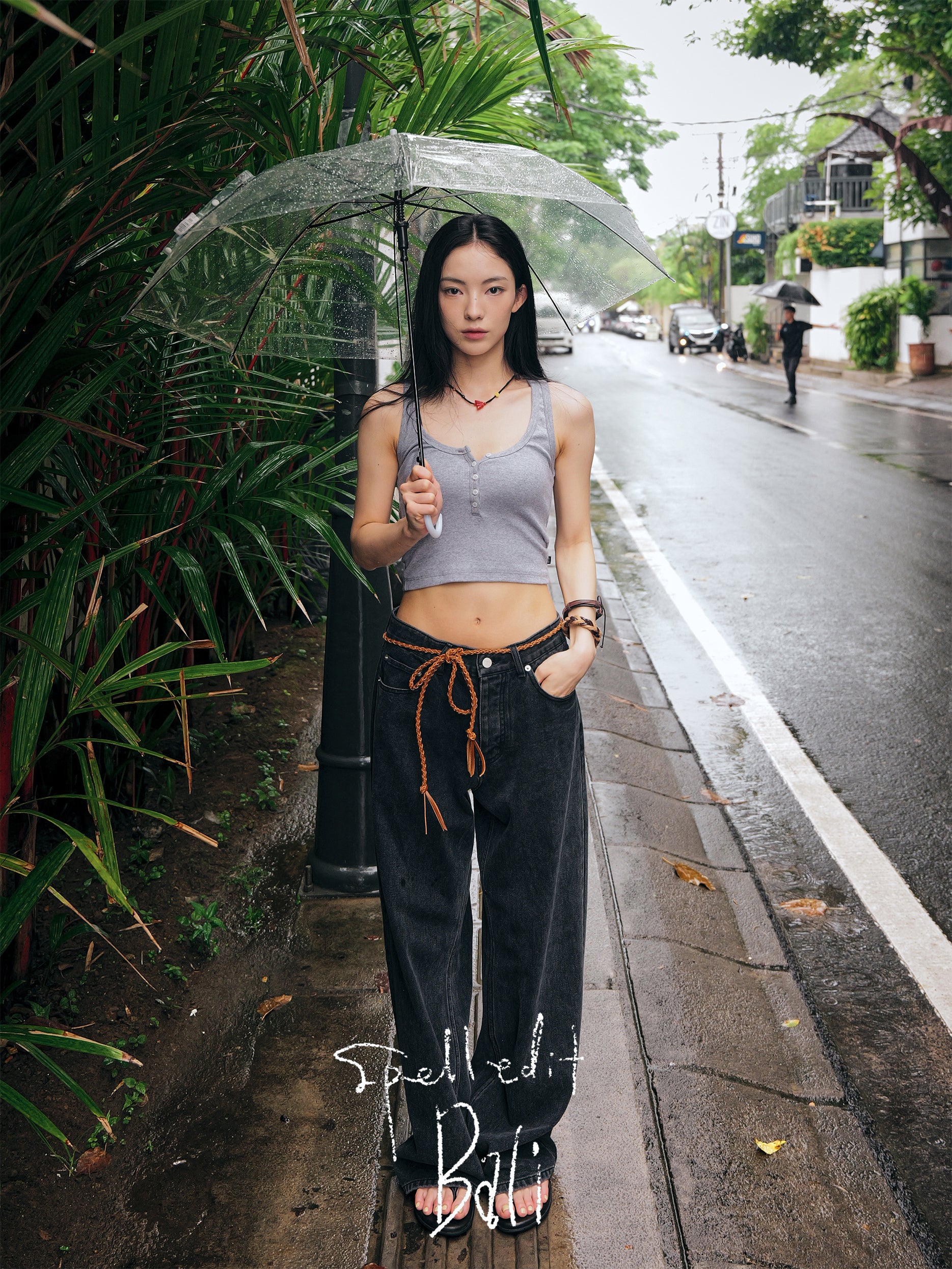 U-NECK BUTTON-UP TANK TOP
