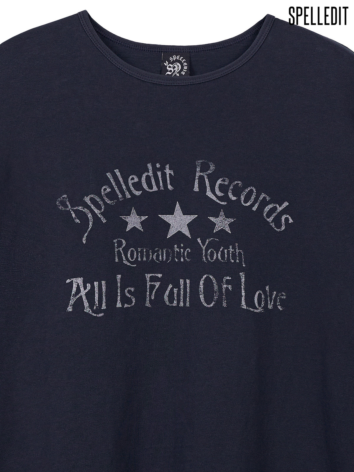 Records printed loose fit long sleeves tee