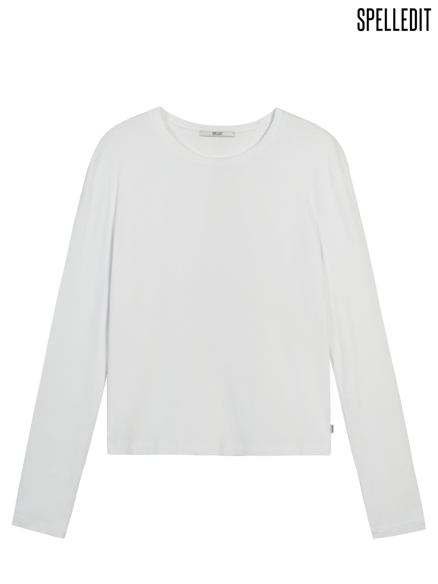 RIBBED CREW NECK LONG SLEEVE T-SHIRT