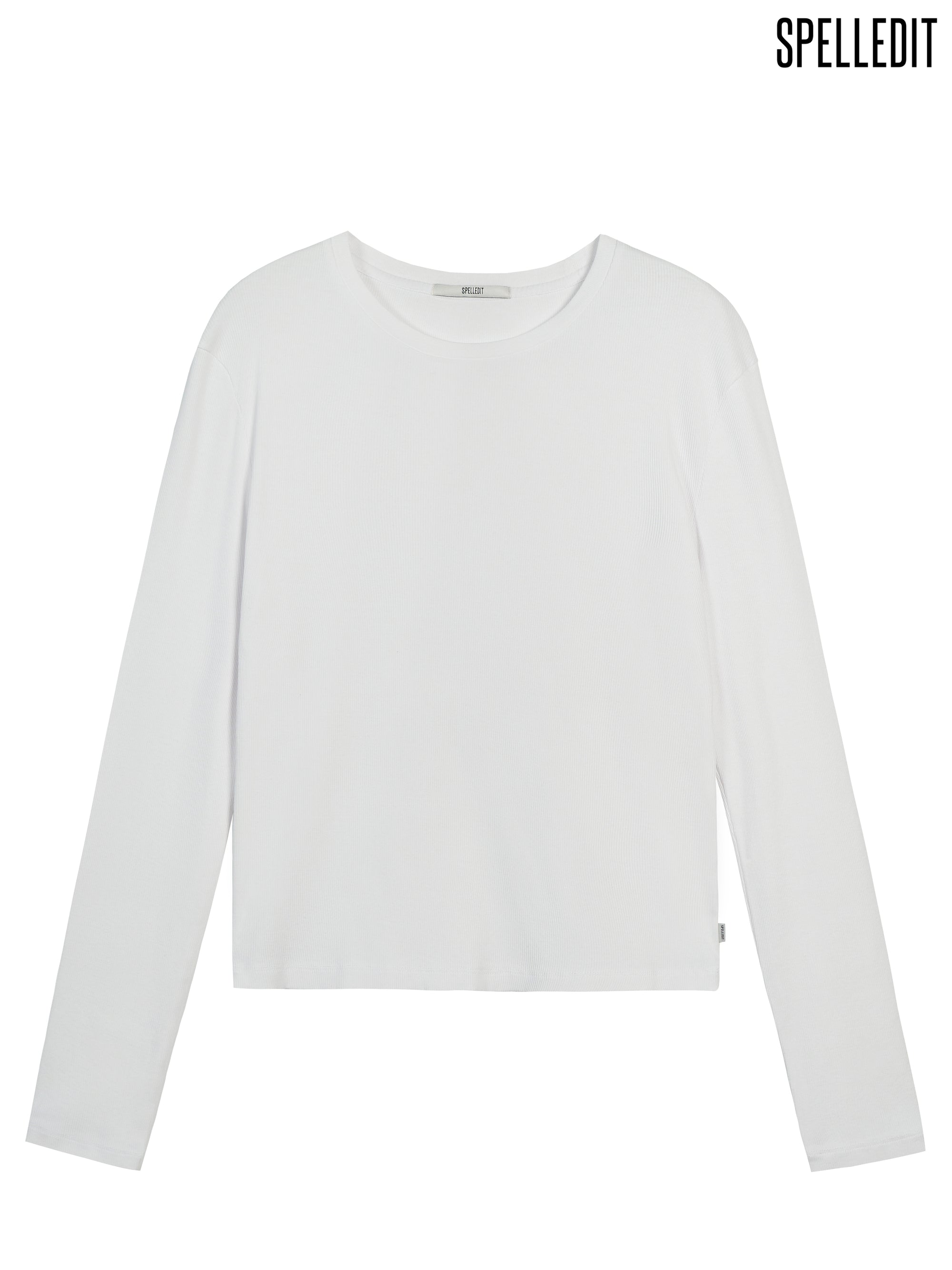 RIBBED CREW NECK LONG SLEEVE T-SHIRT
