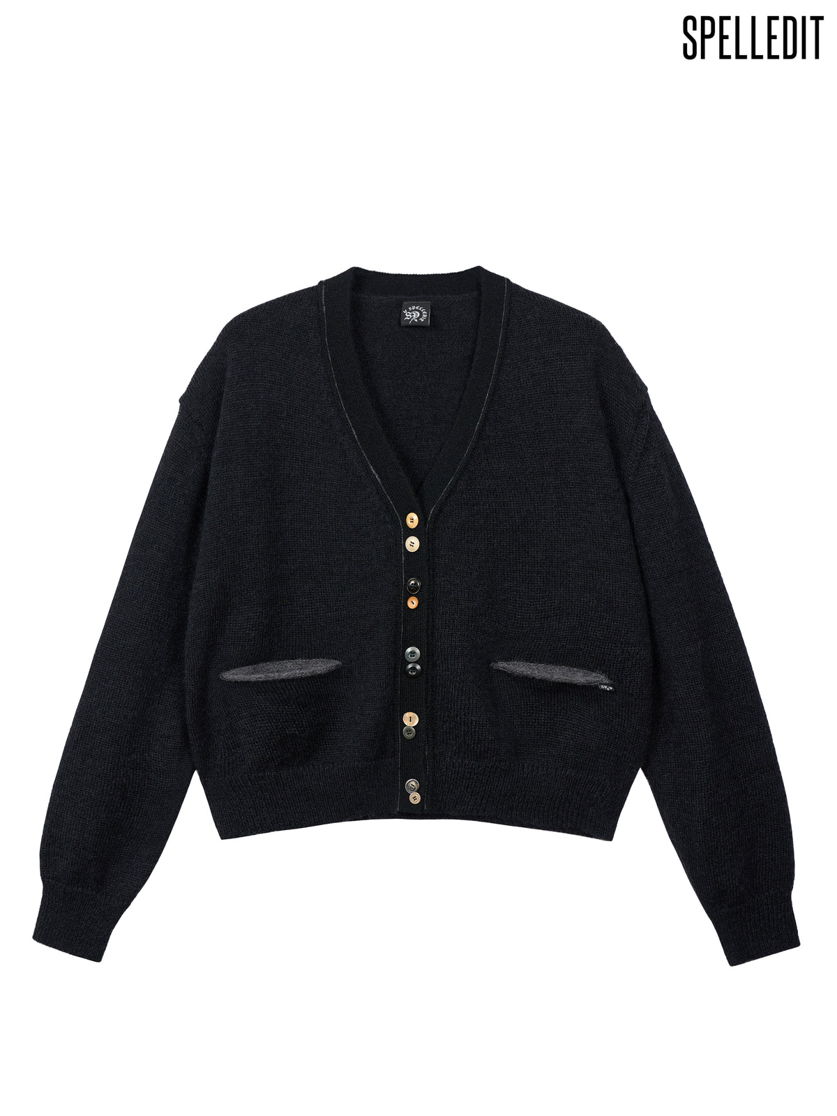 Color contrat Mohair cardigan