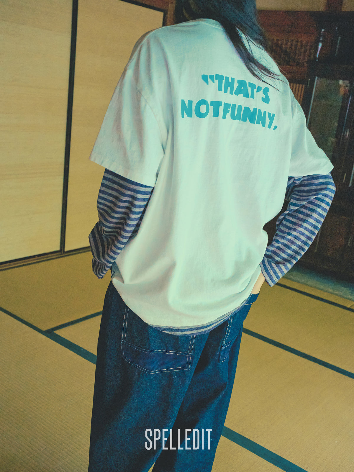 Not funny printed short sleeves tee