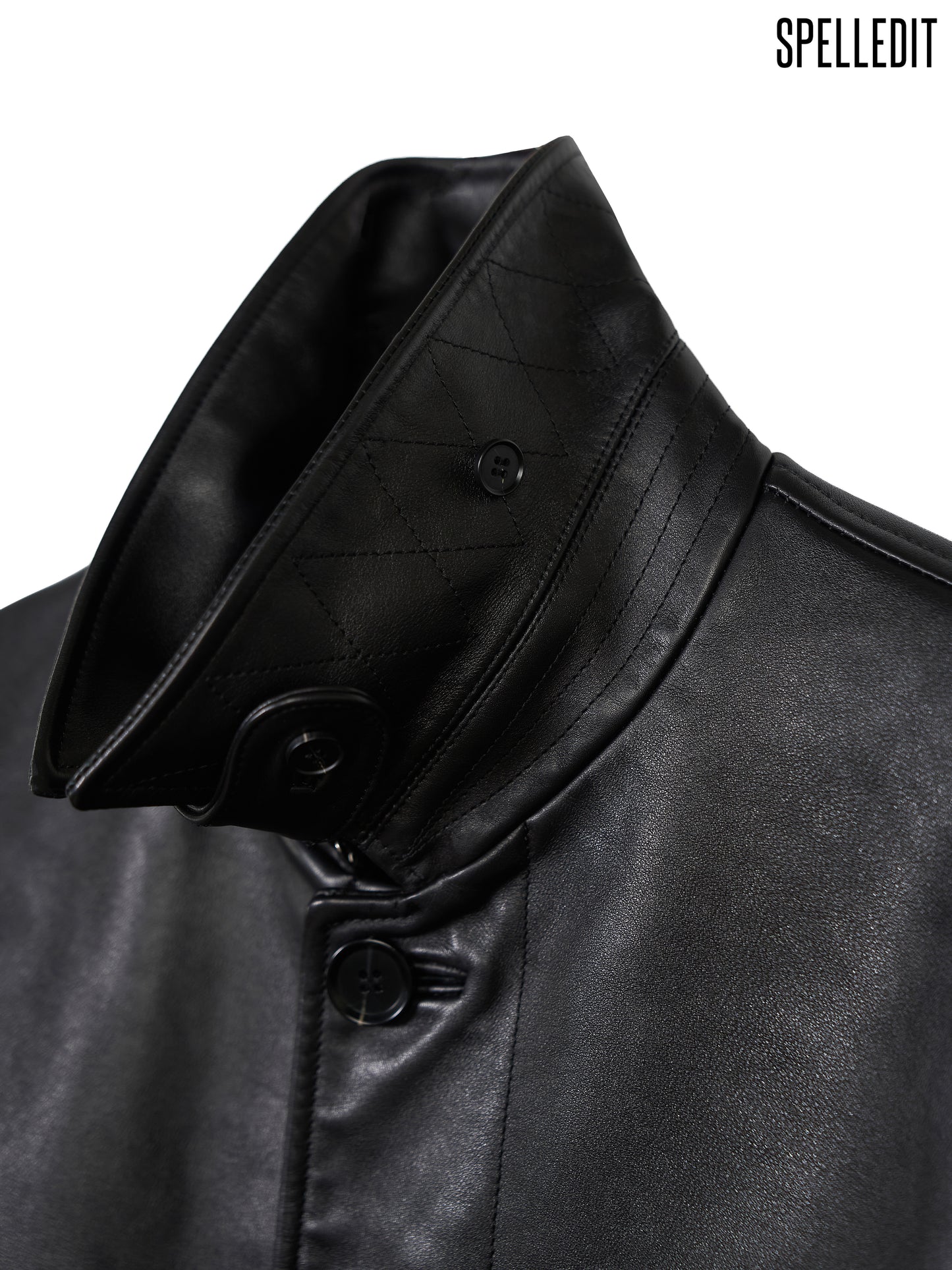 [9/7 PRE]COLLARED LEATHER JACKET