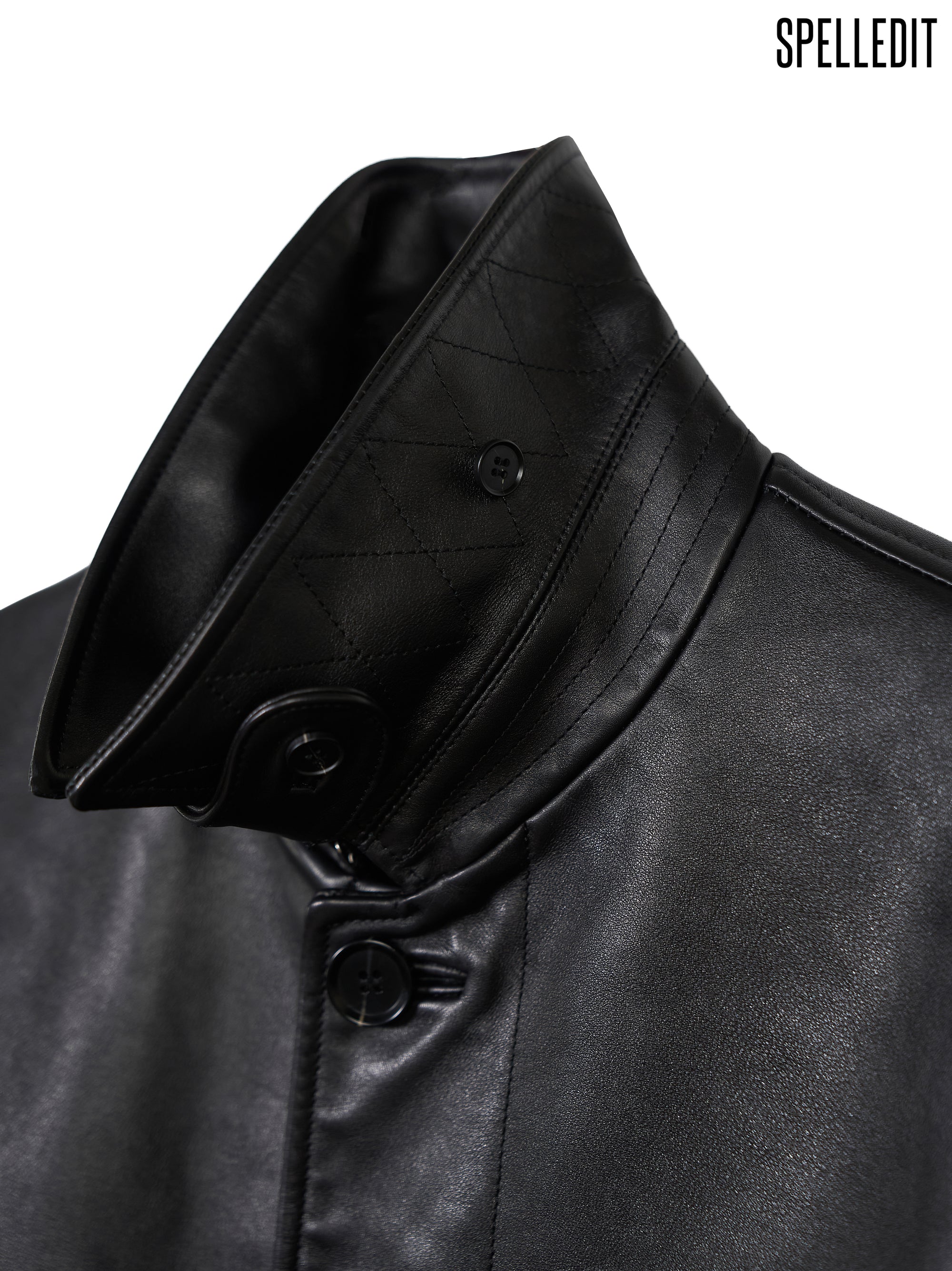[9/7 PRE]COLLARED LEATHER JACKET