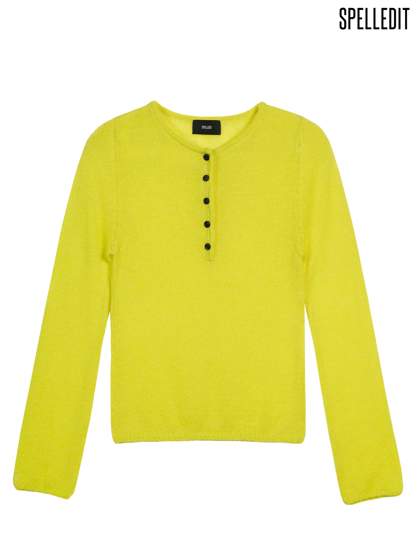 HENLEY NECK KNIT