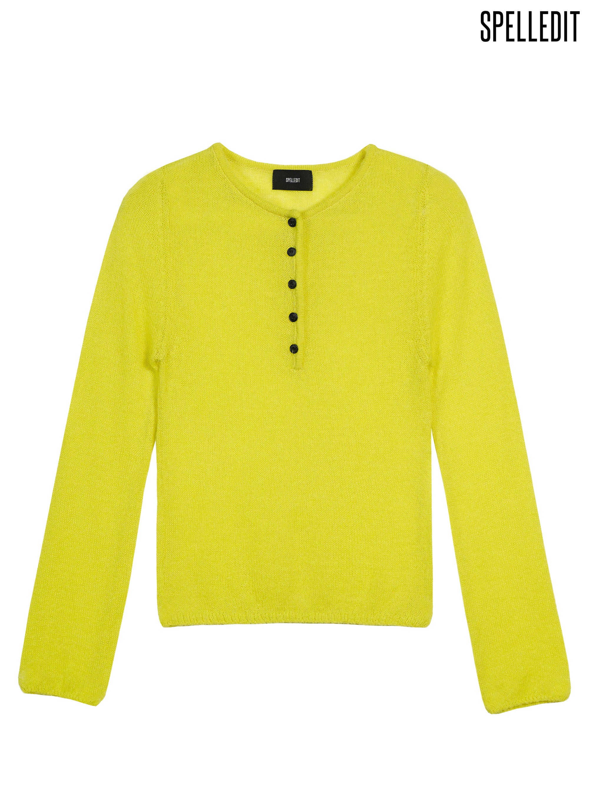 HENLEY NECK KNIT