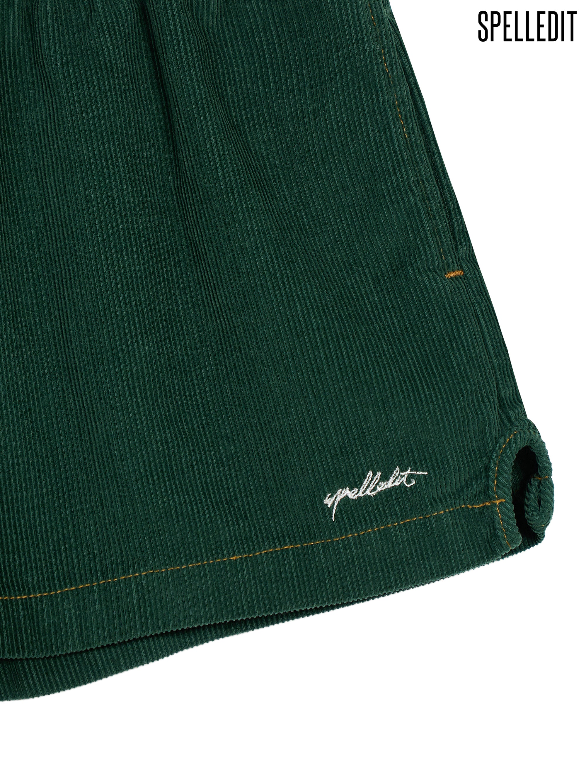 CORDUROY ELASTIC WAIST SHORTS