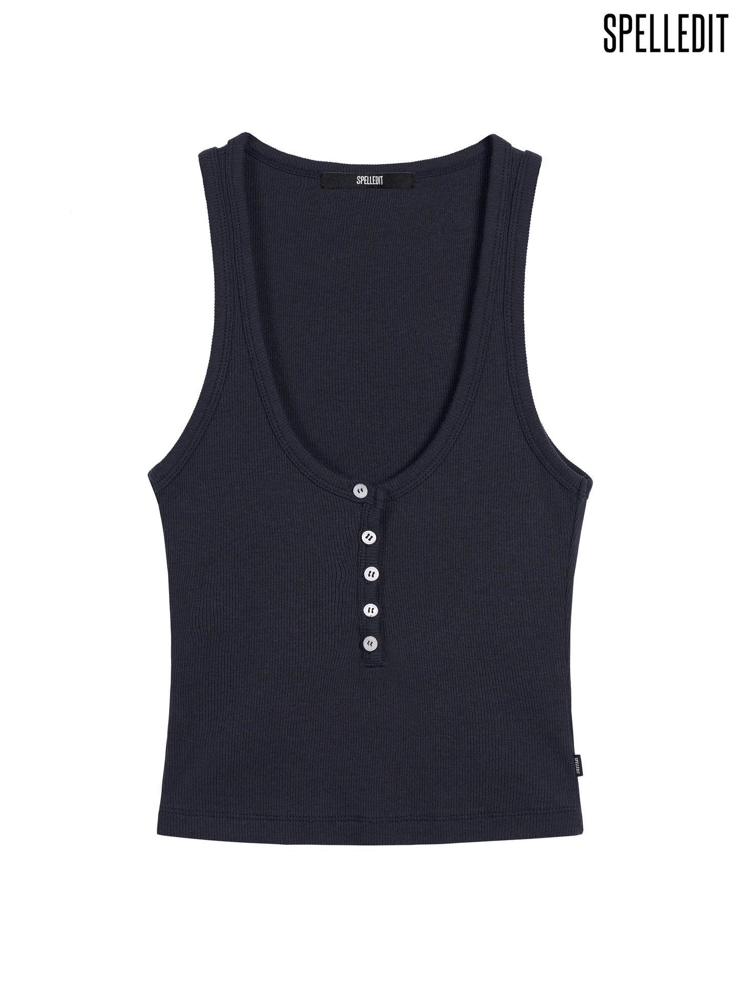 U-NECK BUTTON-UP TANK TOP