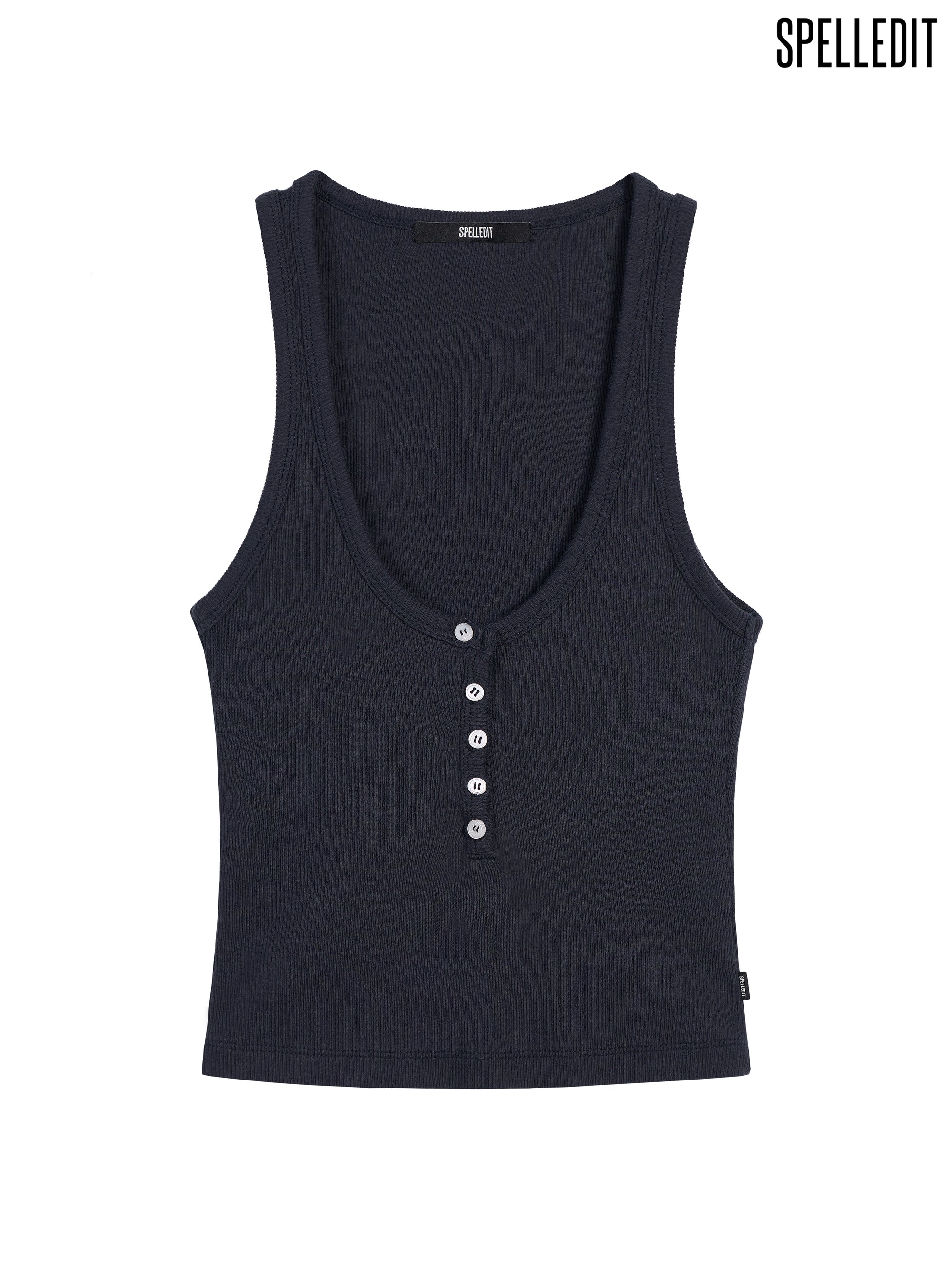 U-NECK BUTTON-UP TANK TOP