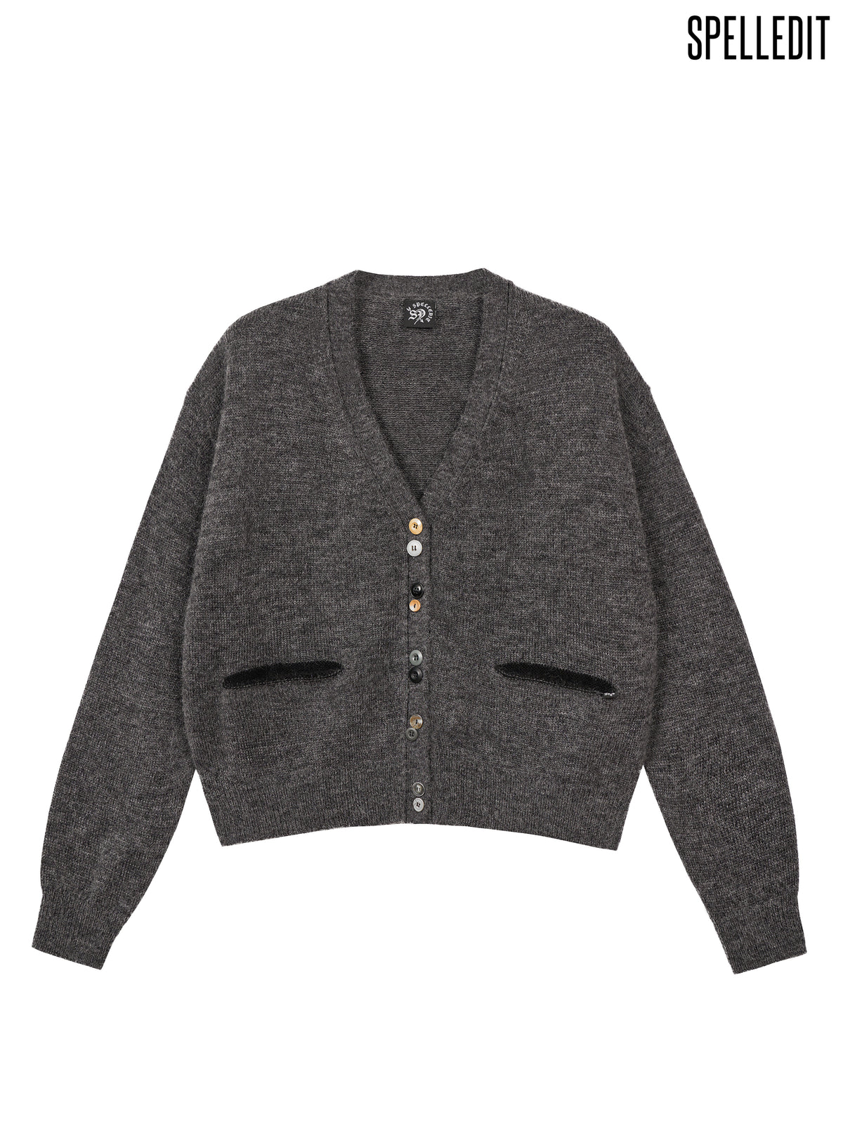 Color contrat Mohair cardigan