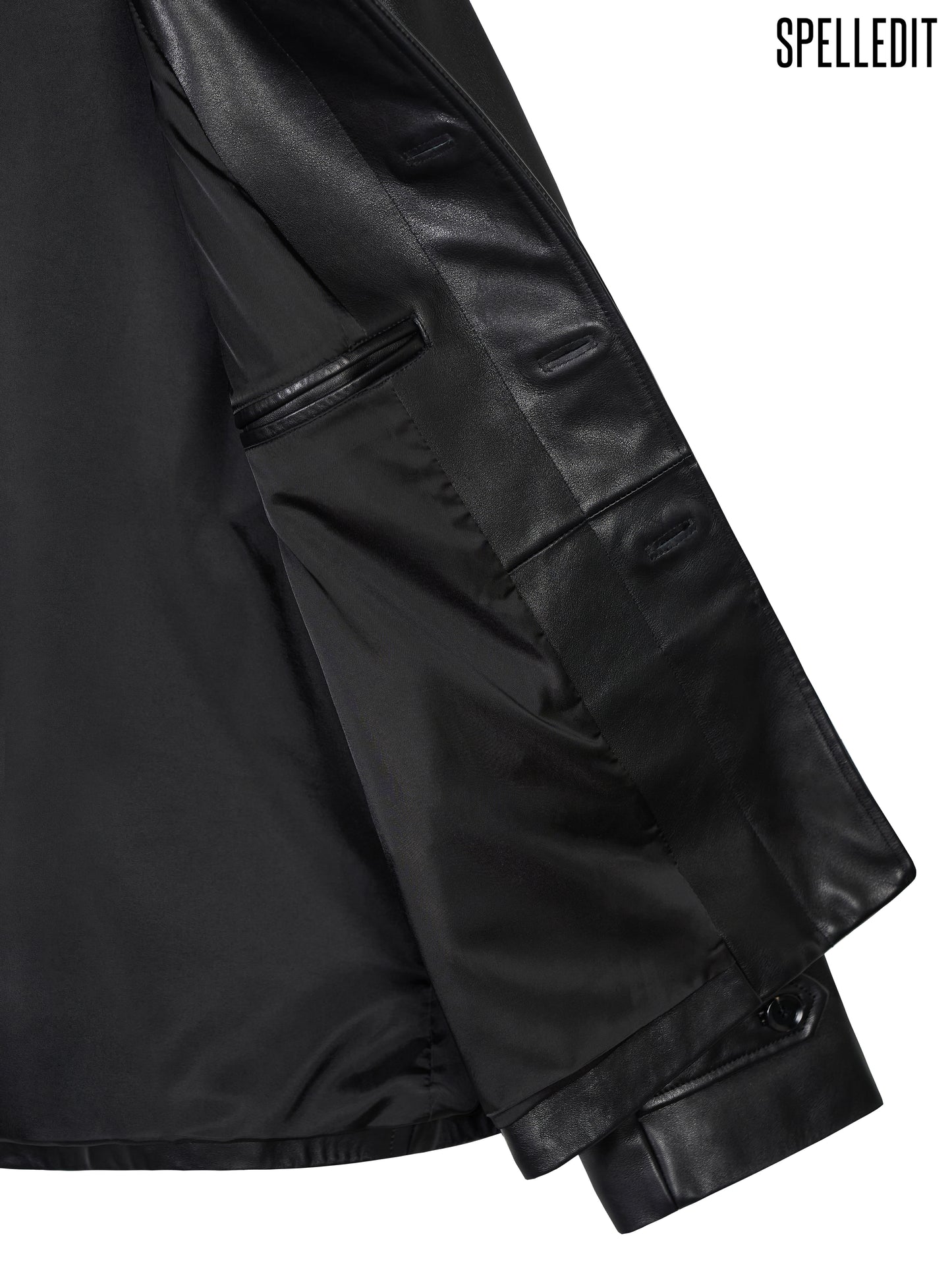 [9/7 PRE]COLLARED LEATHER JACKET