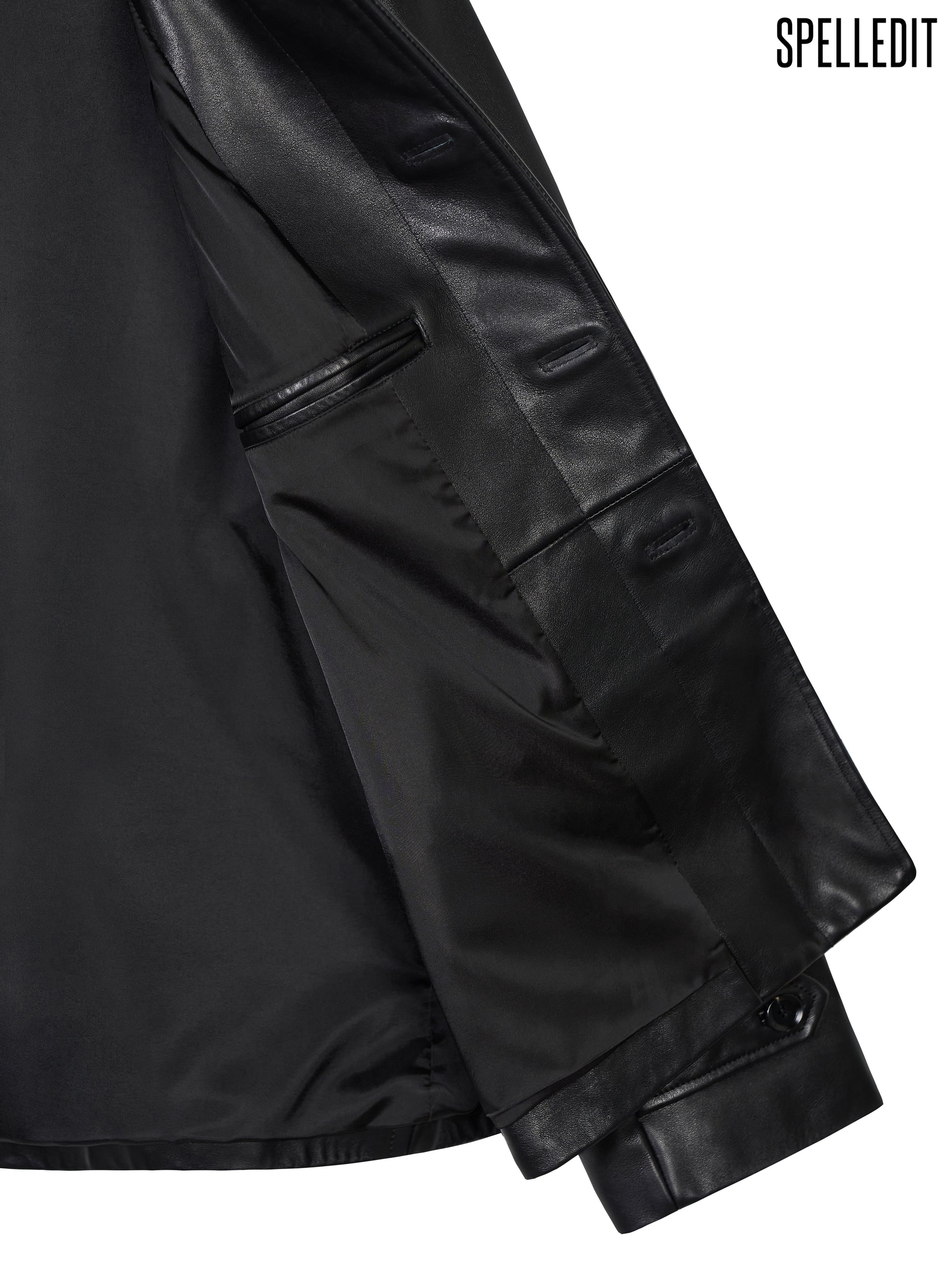 [9/7 PRE]COLLARED LEATHER JACKET
