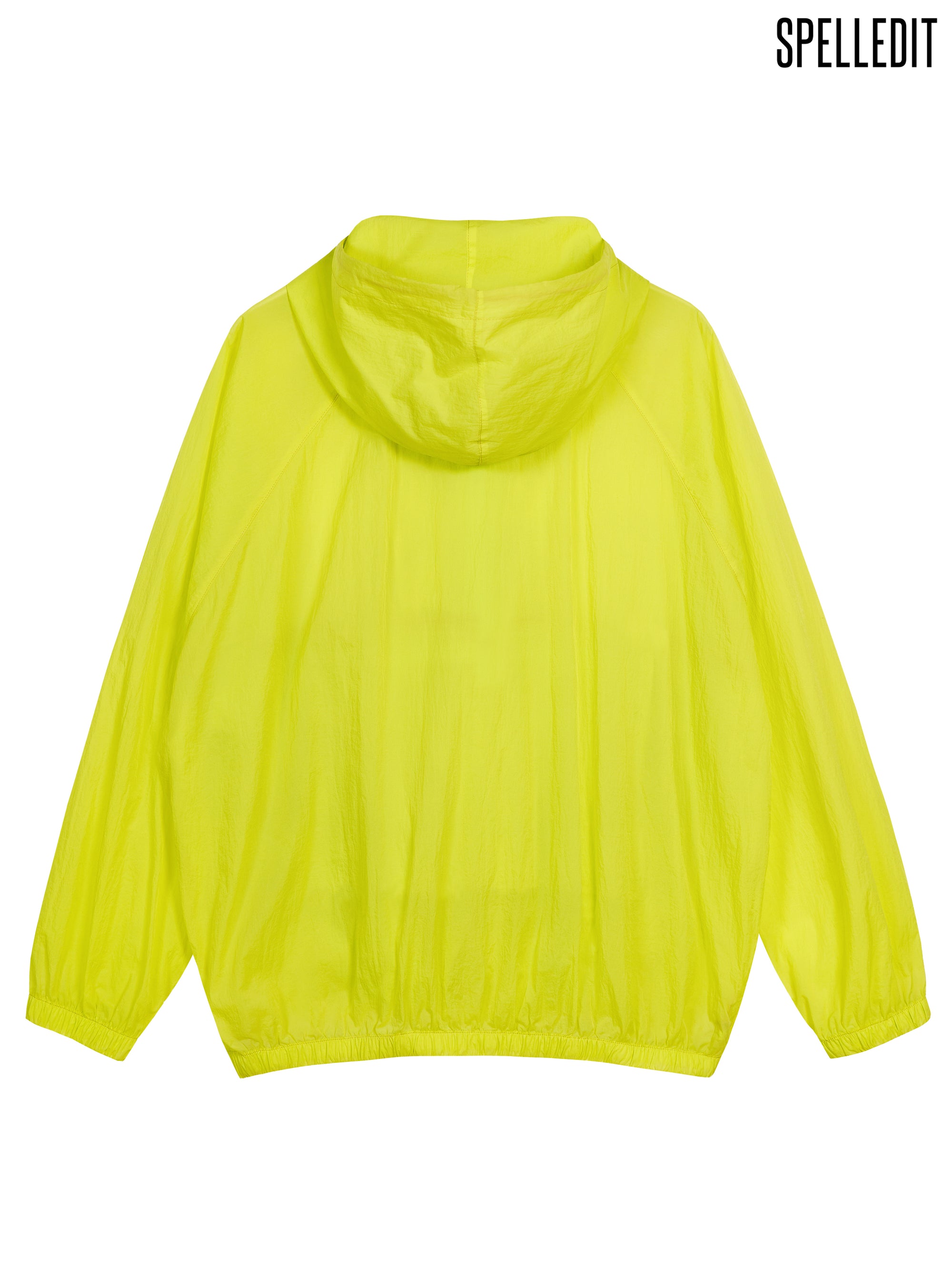 SHEER HOODED HALF ZIP PULLOVER