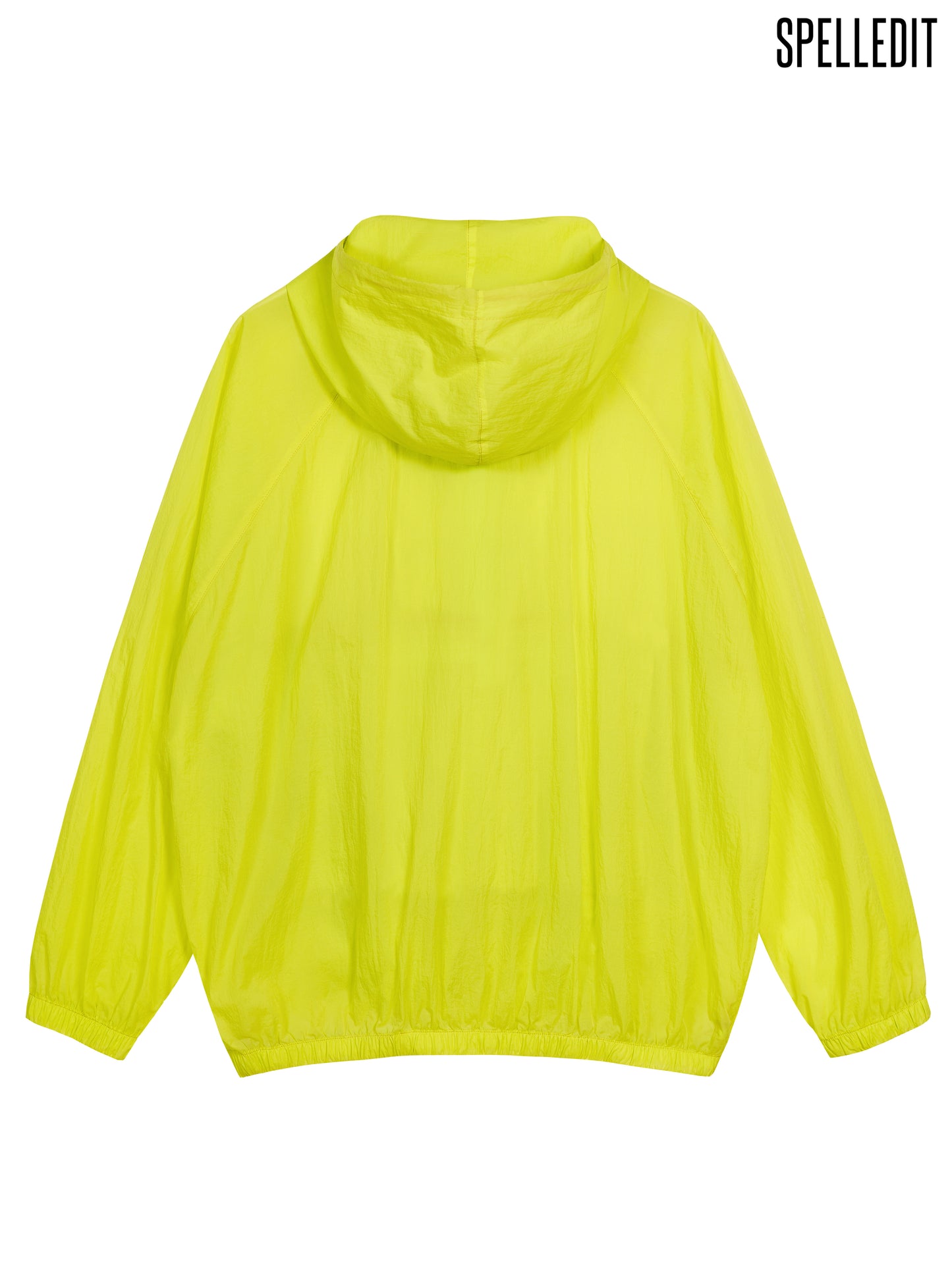 SHEER HOODED HALF ZIP PULLOVER