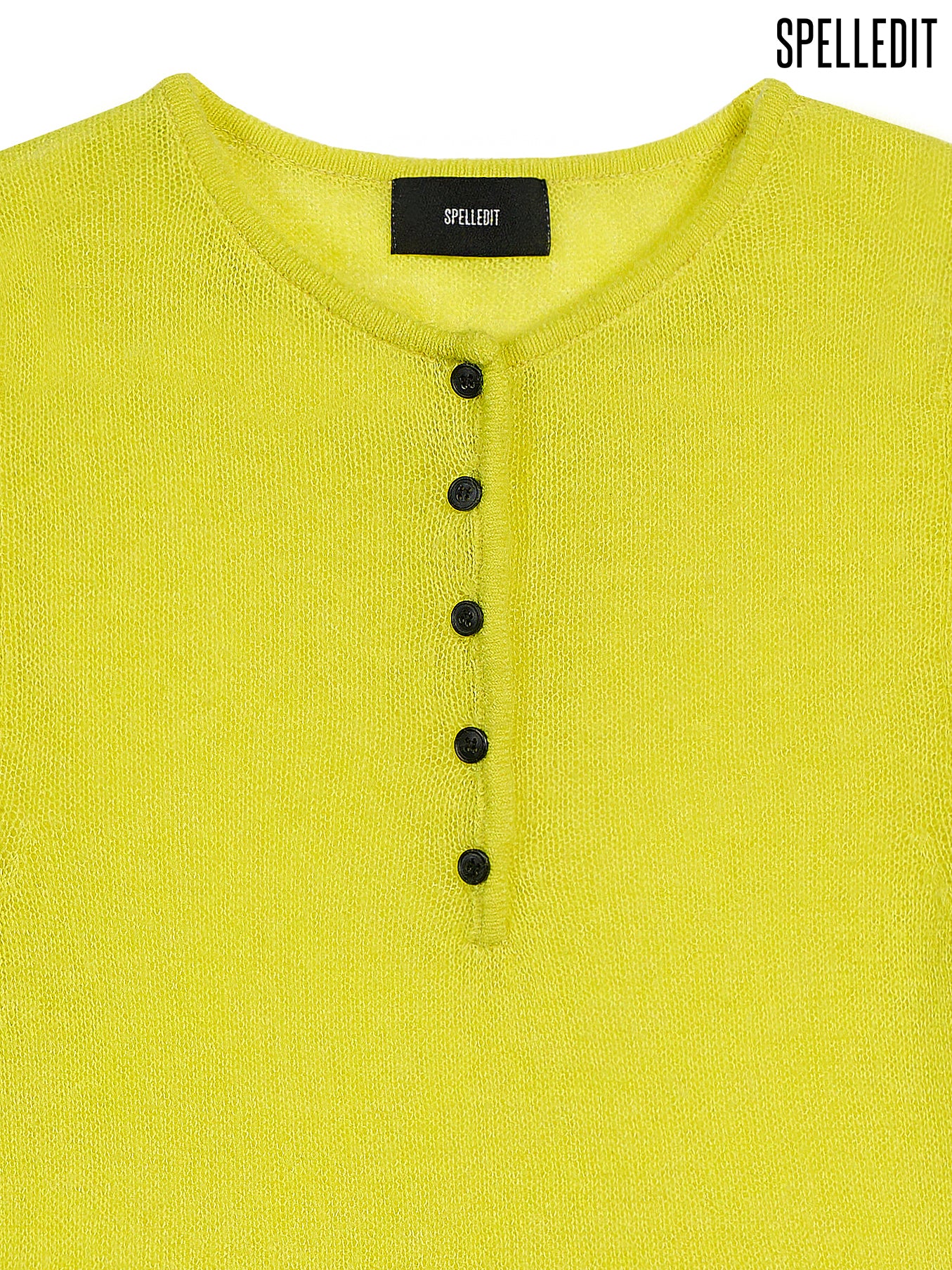 HENLEY NECK KNIT