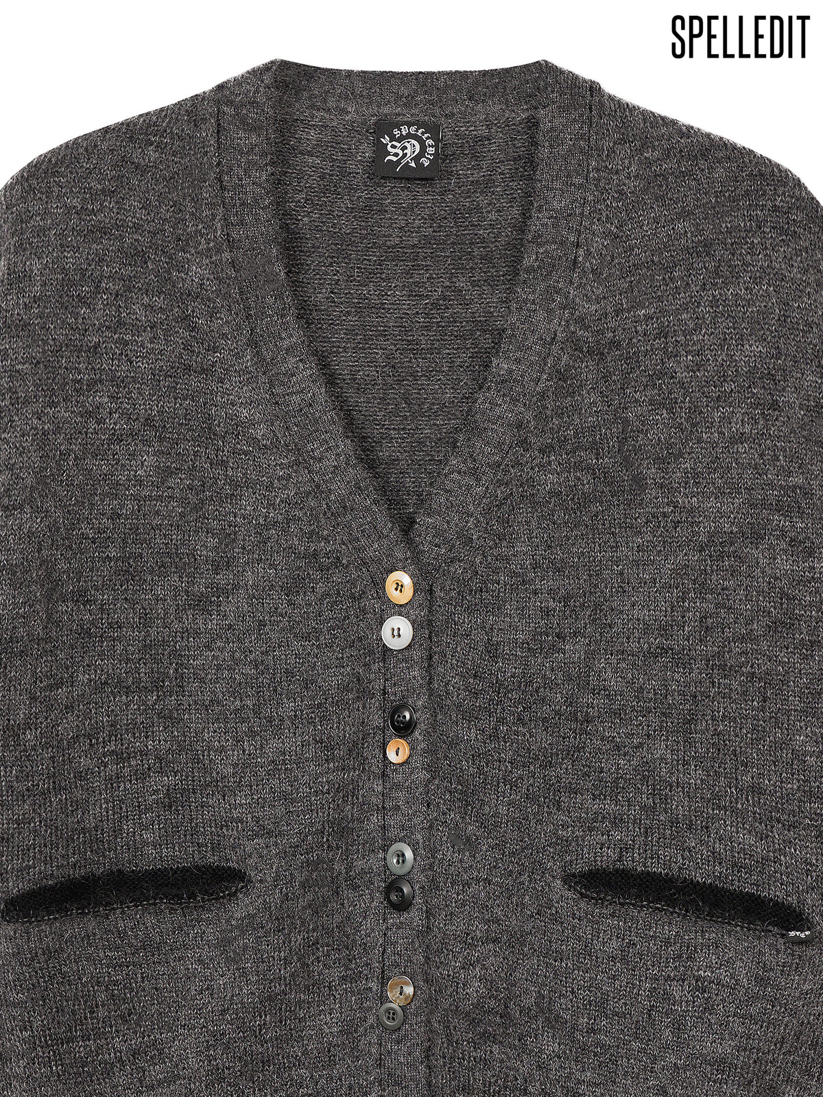 Color contrat Mohair cardigan