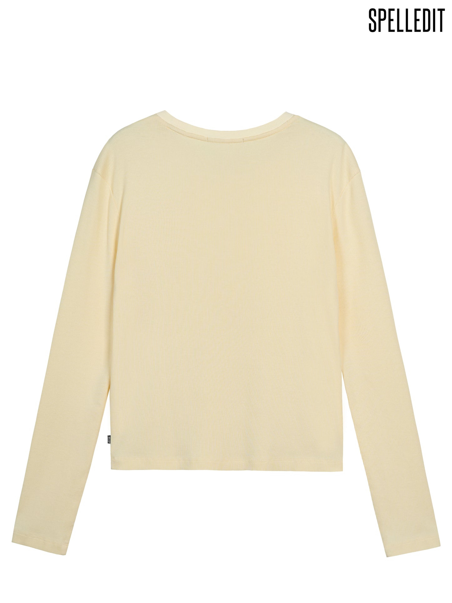 RIBBED CREW NECK LONG SLEEVE T-SHIRT