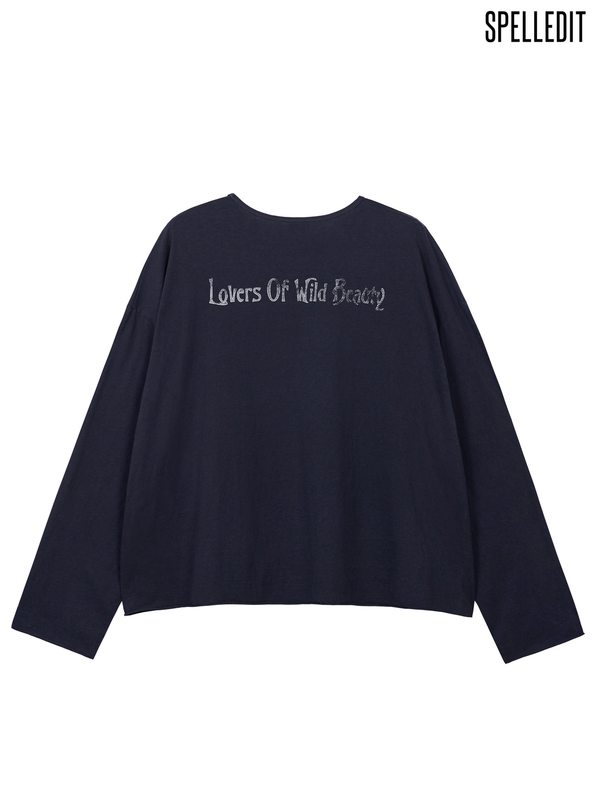 Records printed loose fit long sleeves tee