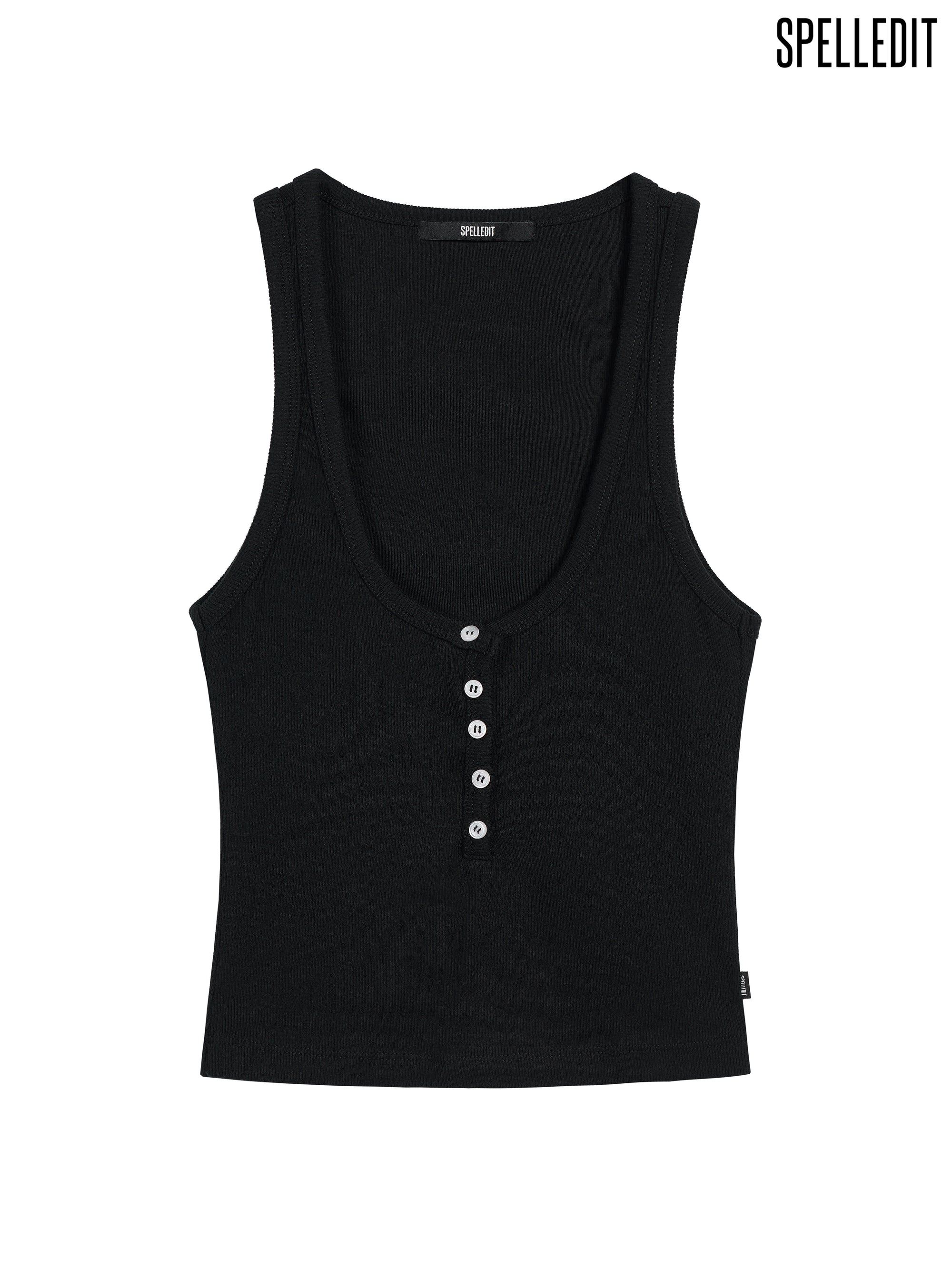 U-NECK BUTTON-UP TANK TOP