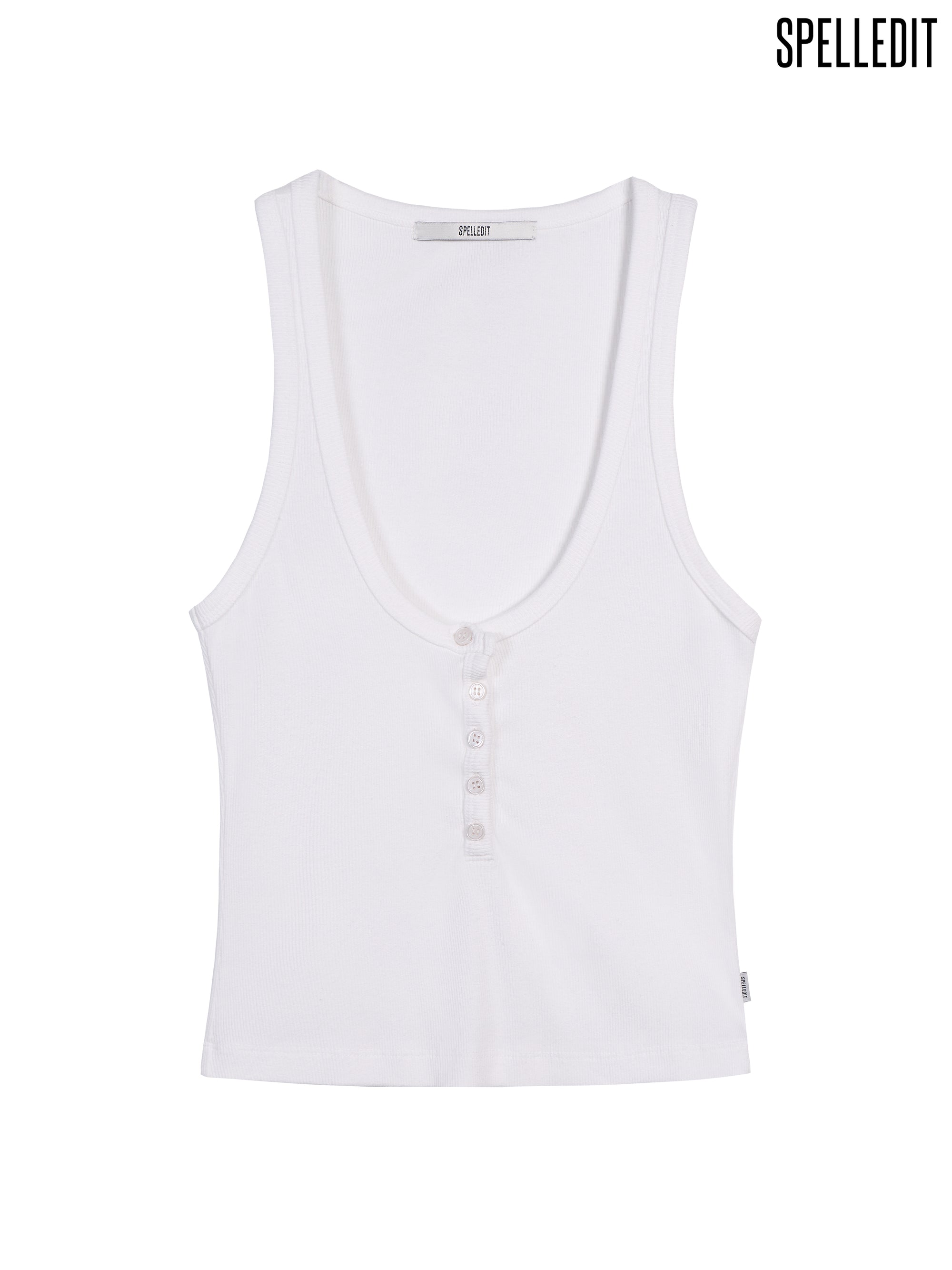U-NECK BUTTON-UP TANK TOP