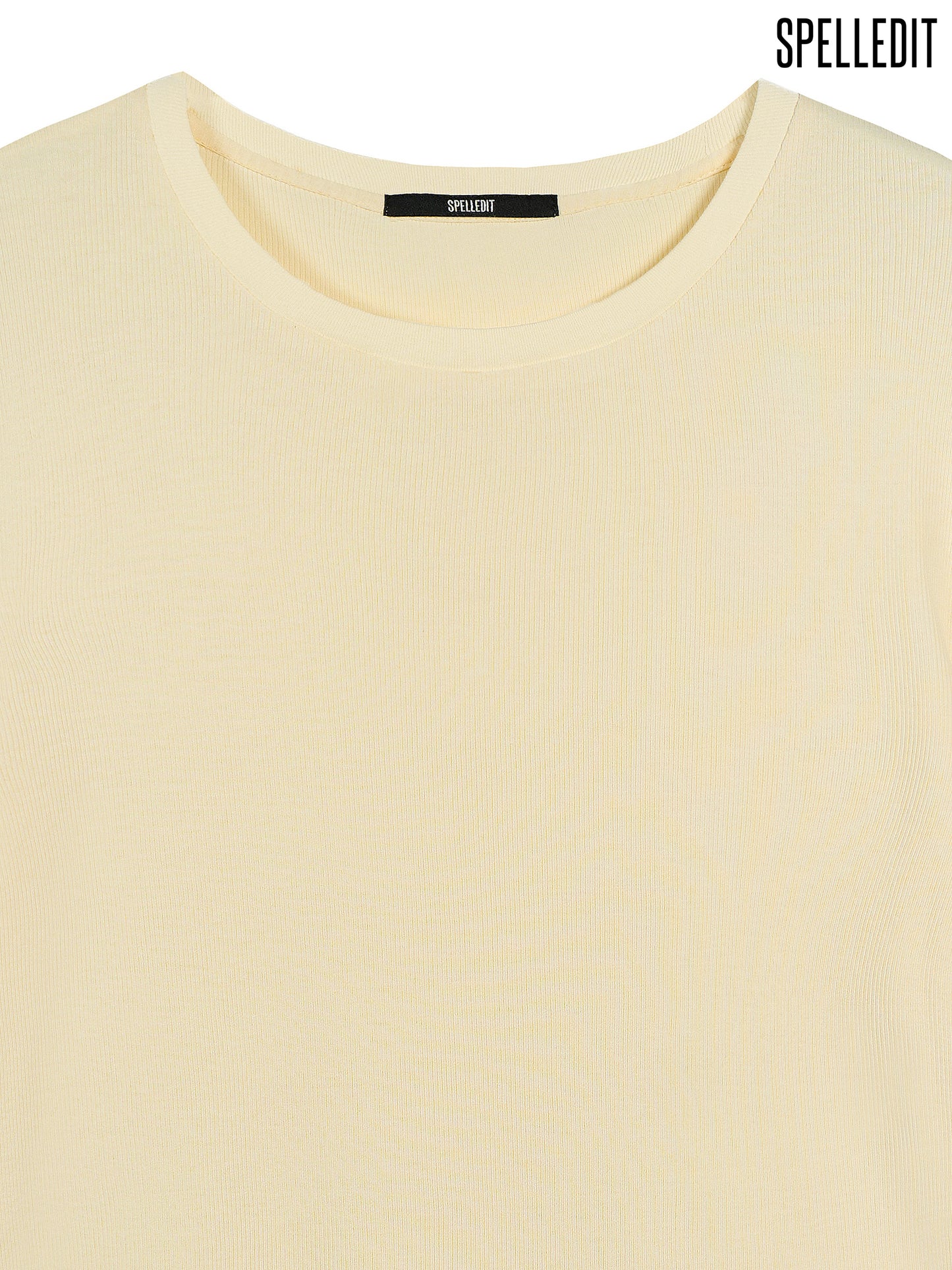 RIBBED CREW NECK LONG SLEEVE T-SHIRT