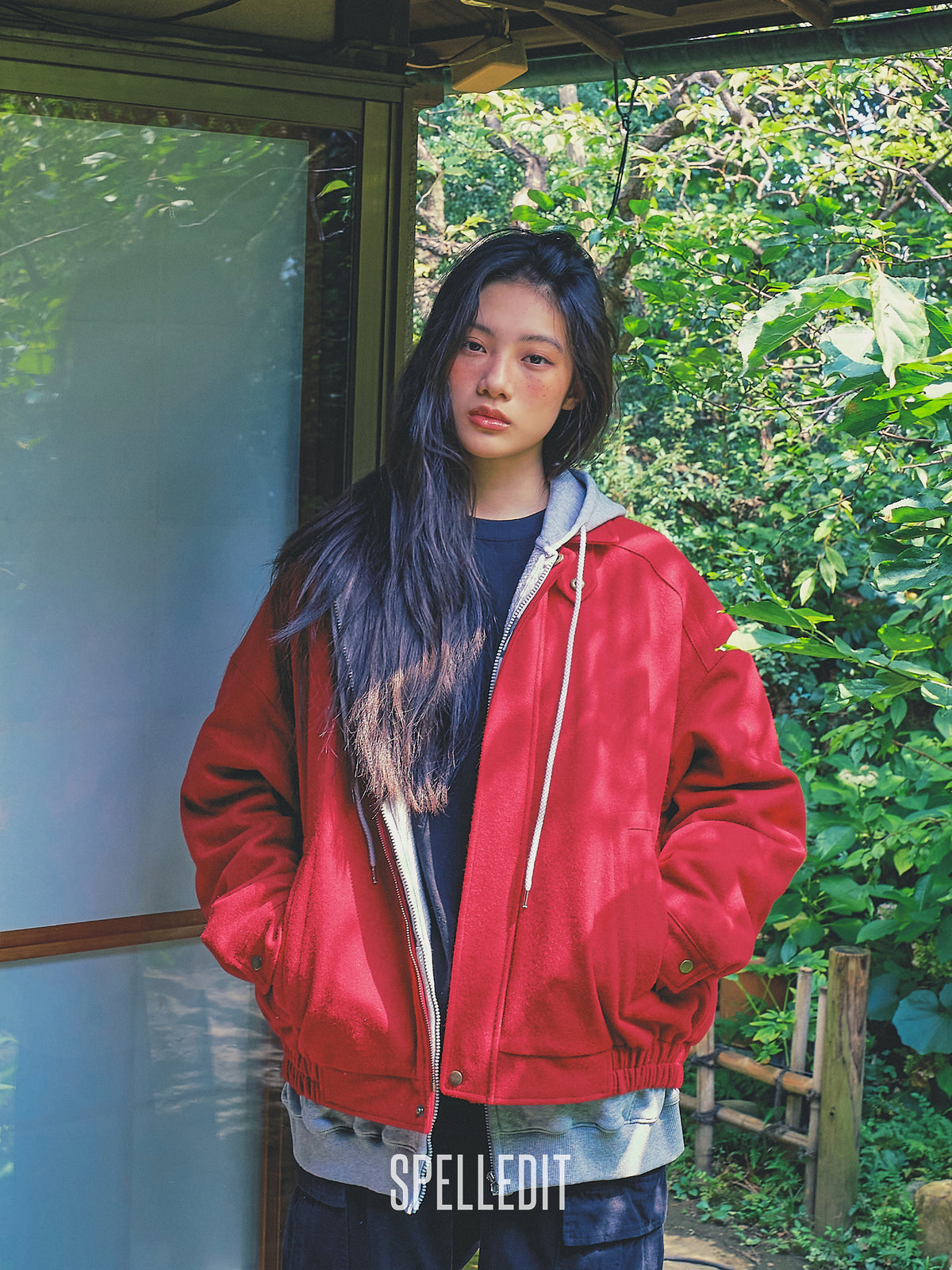 Melton Zip up Blouson