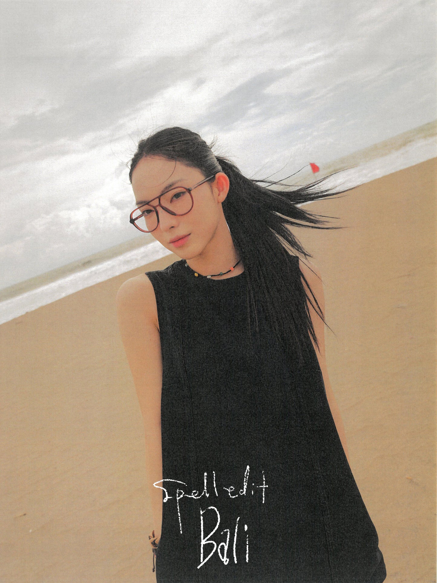 BLACK DENIM PANEL DRESS