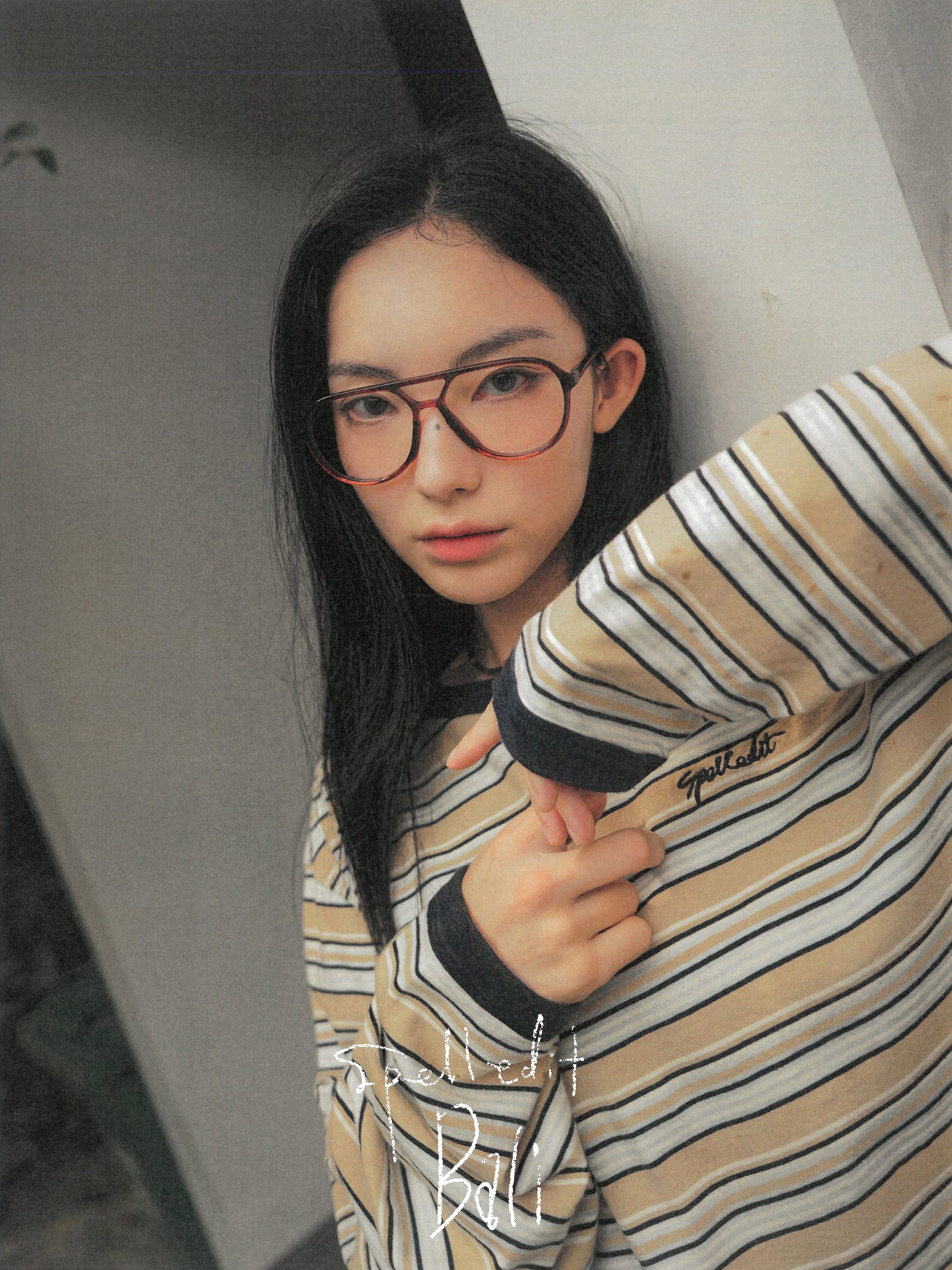 STRIPED CROP LONG SLEEVE T-SHIRT