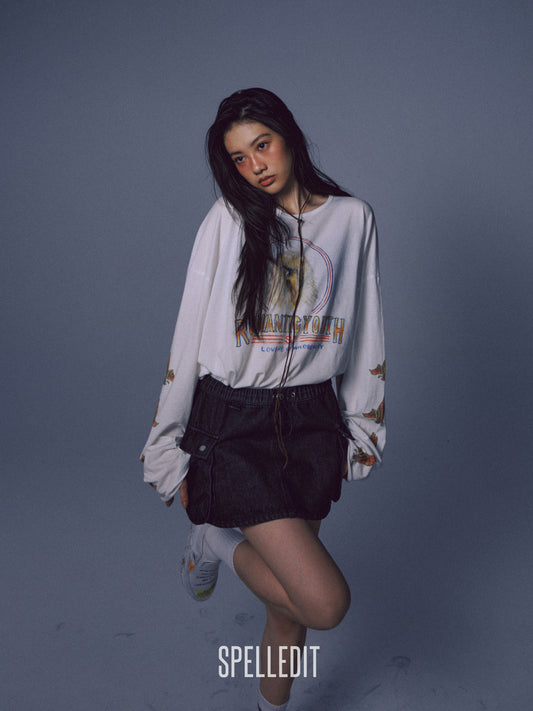 [9/7 PRE]DENIM CARGO MINI SKIRT