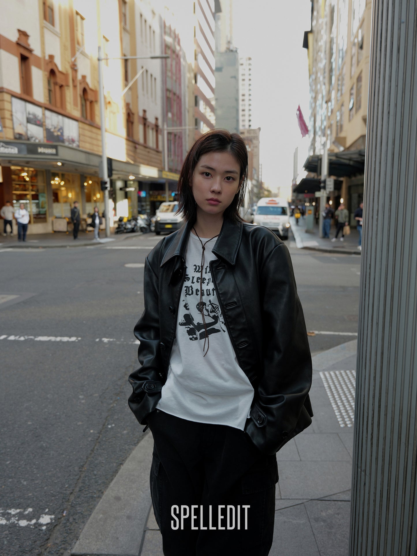 [9/7 PRE]COLLARED LEATHER JACKET
