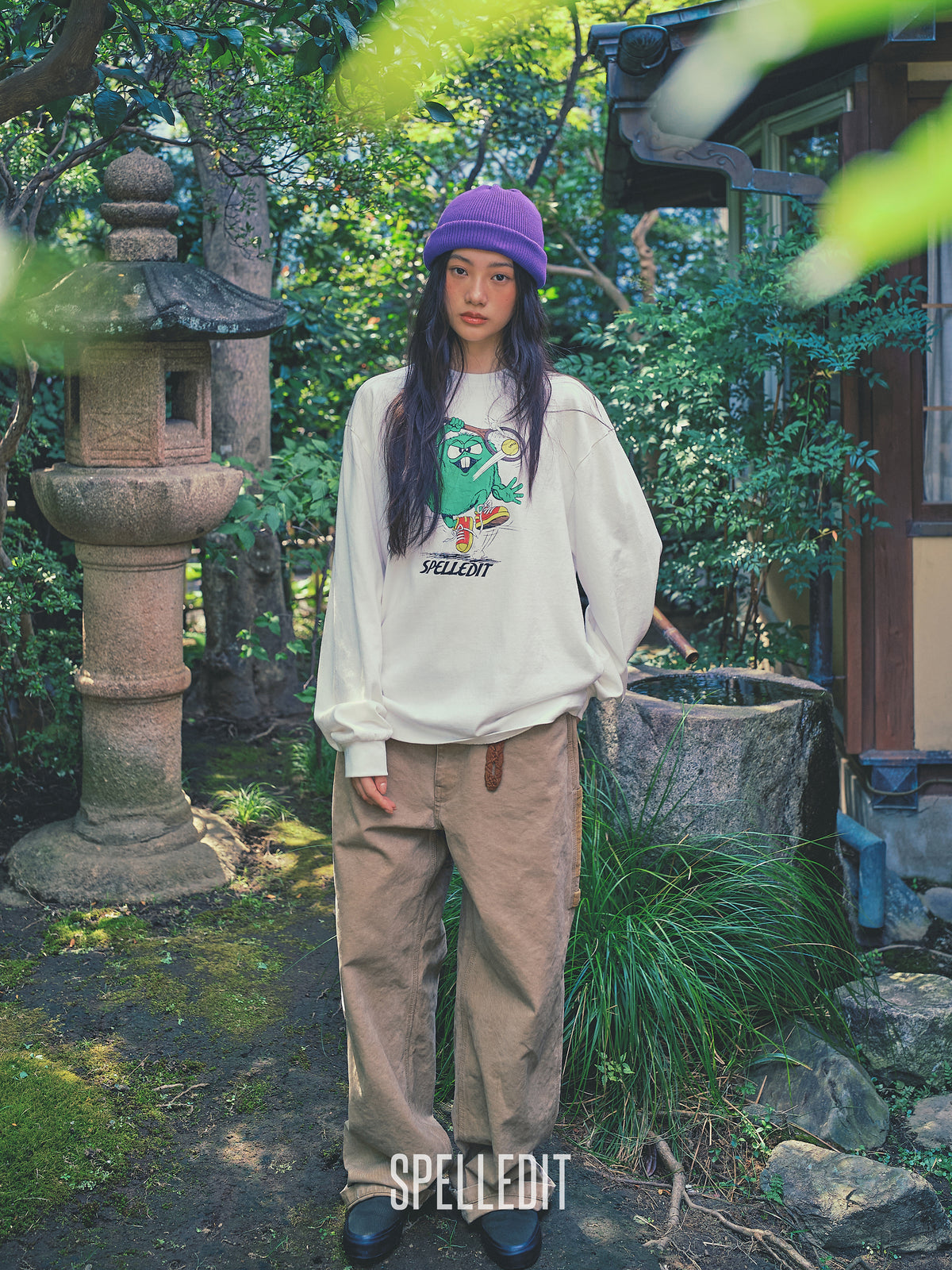Contrast detailed Carpenter pants