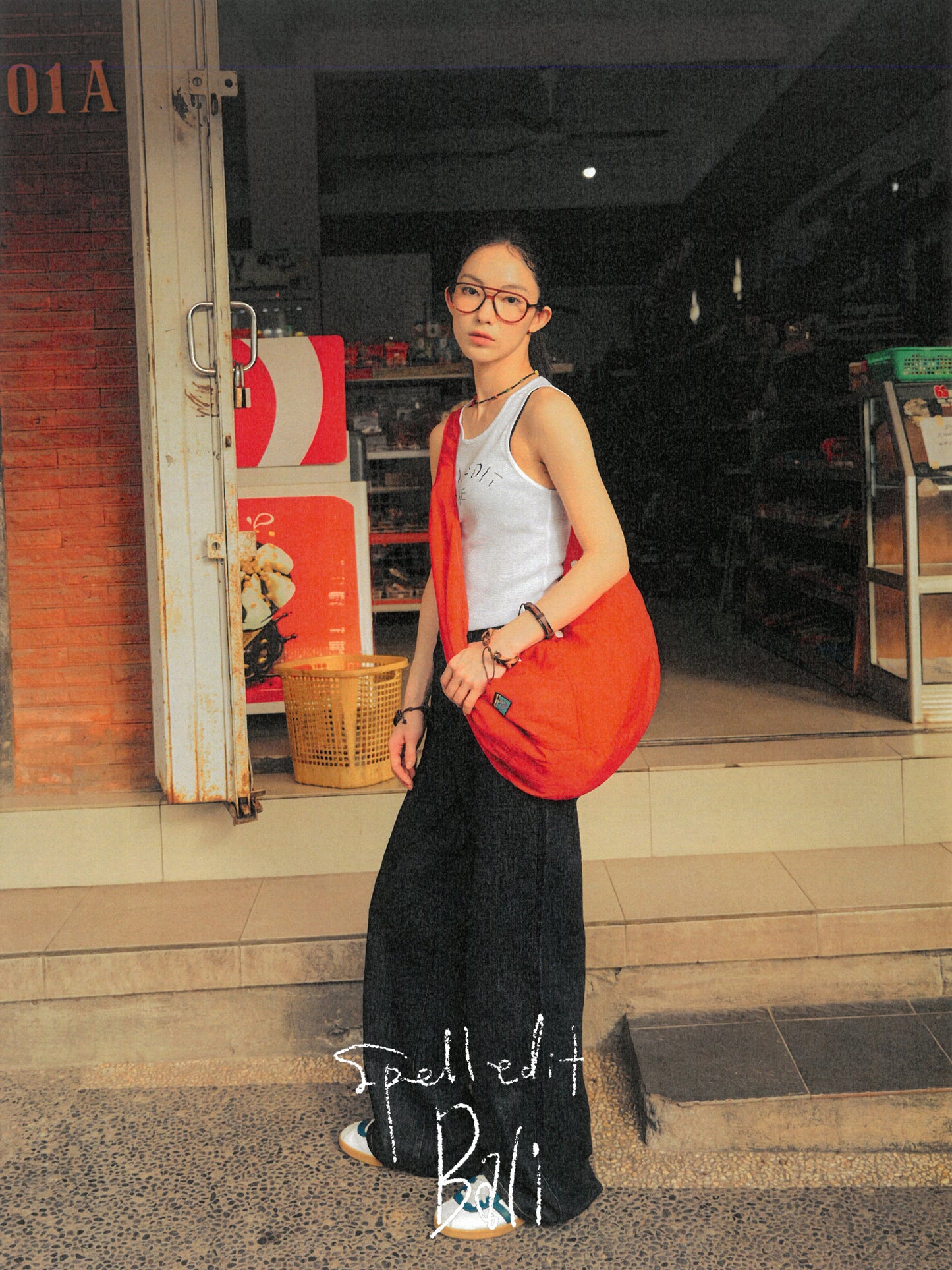 PANELLED NYLON BAG