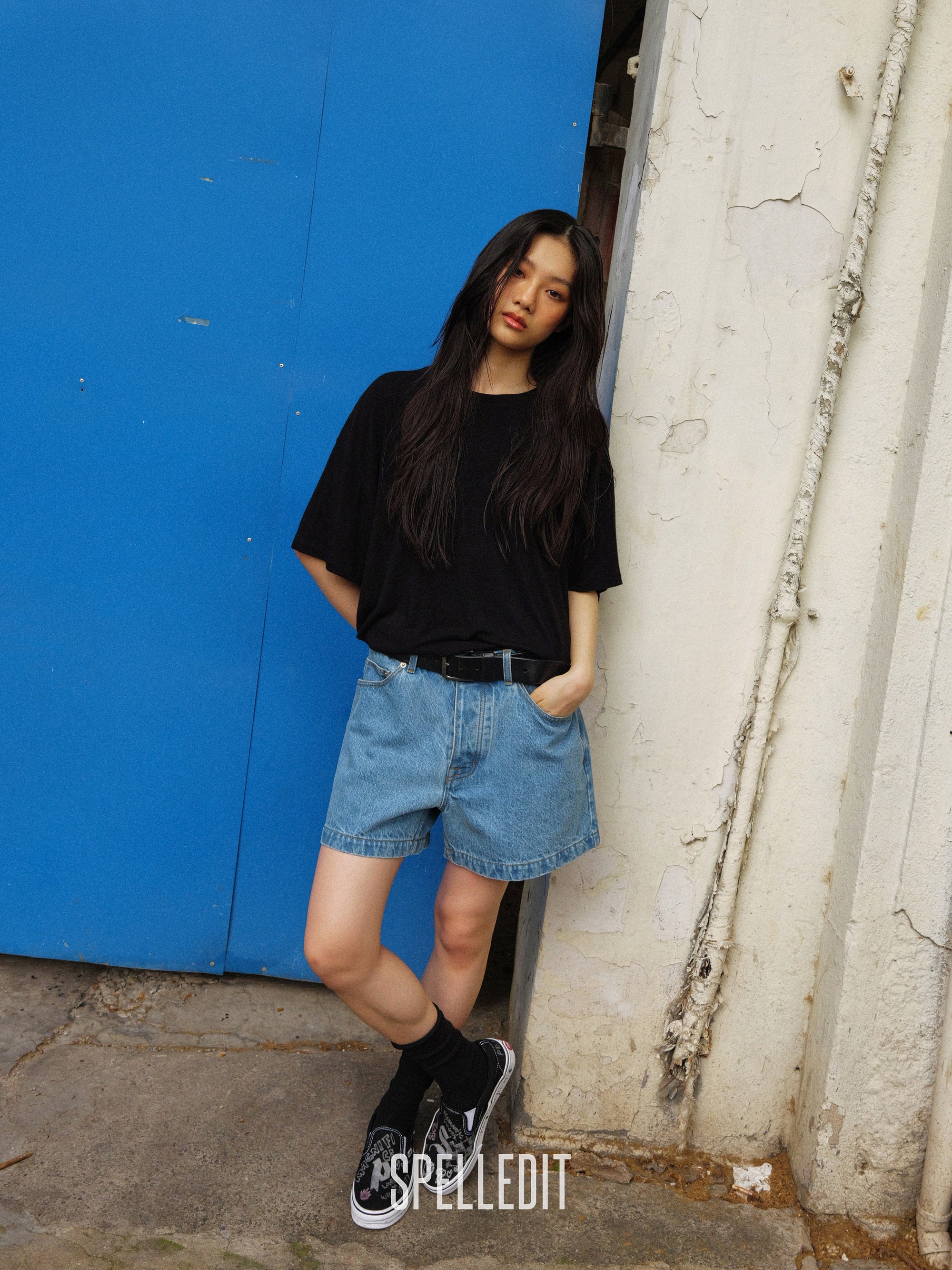 [6/22 PRE]DENIM 3/4 SHORTS