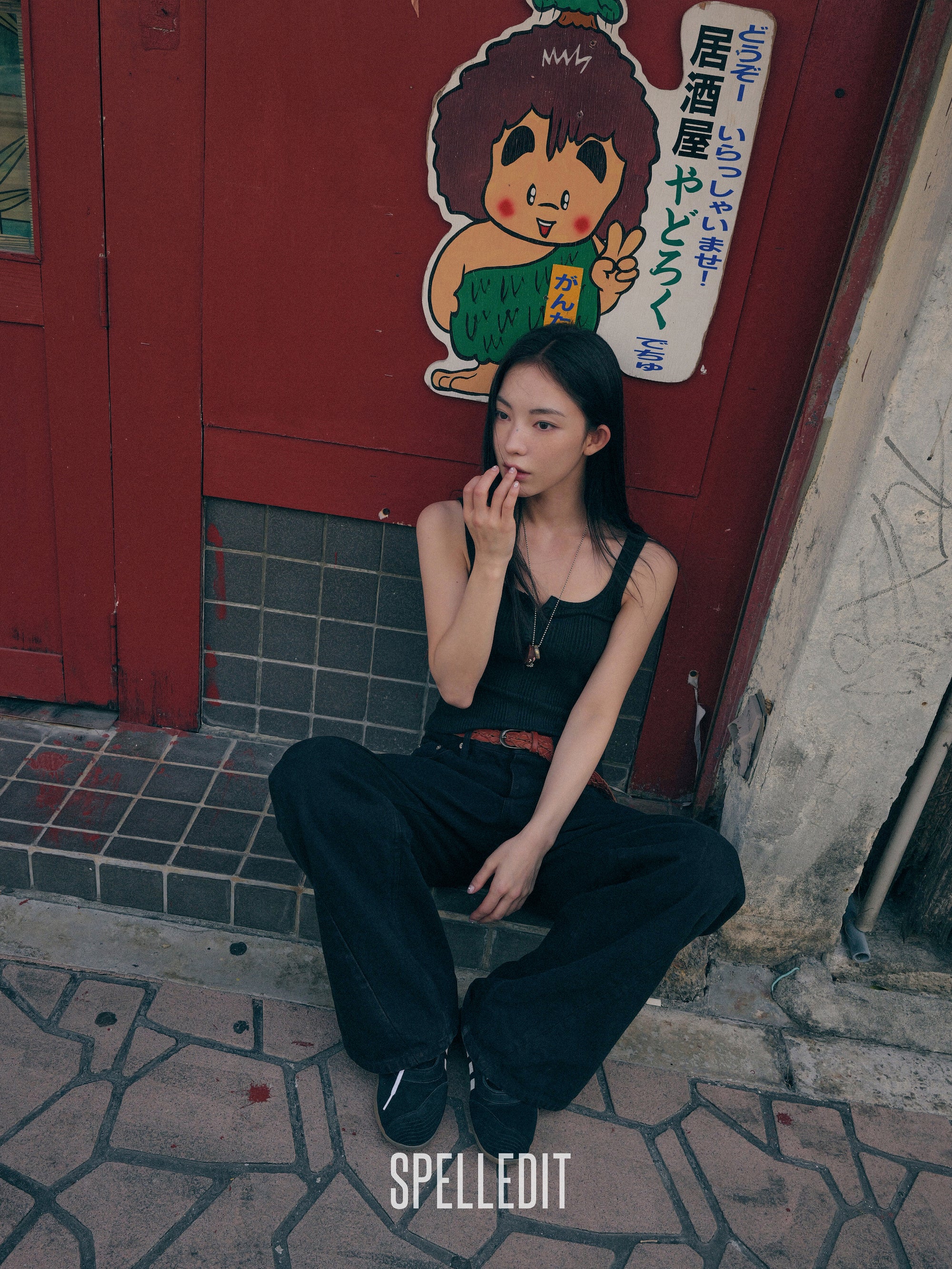 RIBBED PLACKET SLEEVELESS