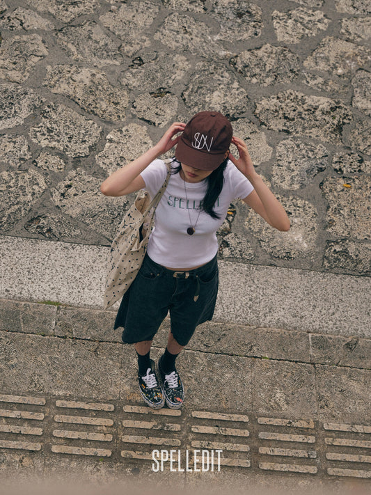 LOOSE FIT HALF DENIM PANTS