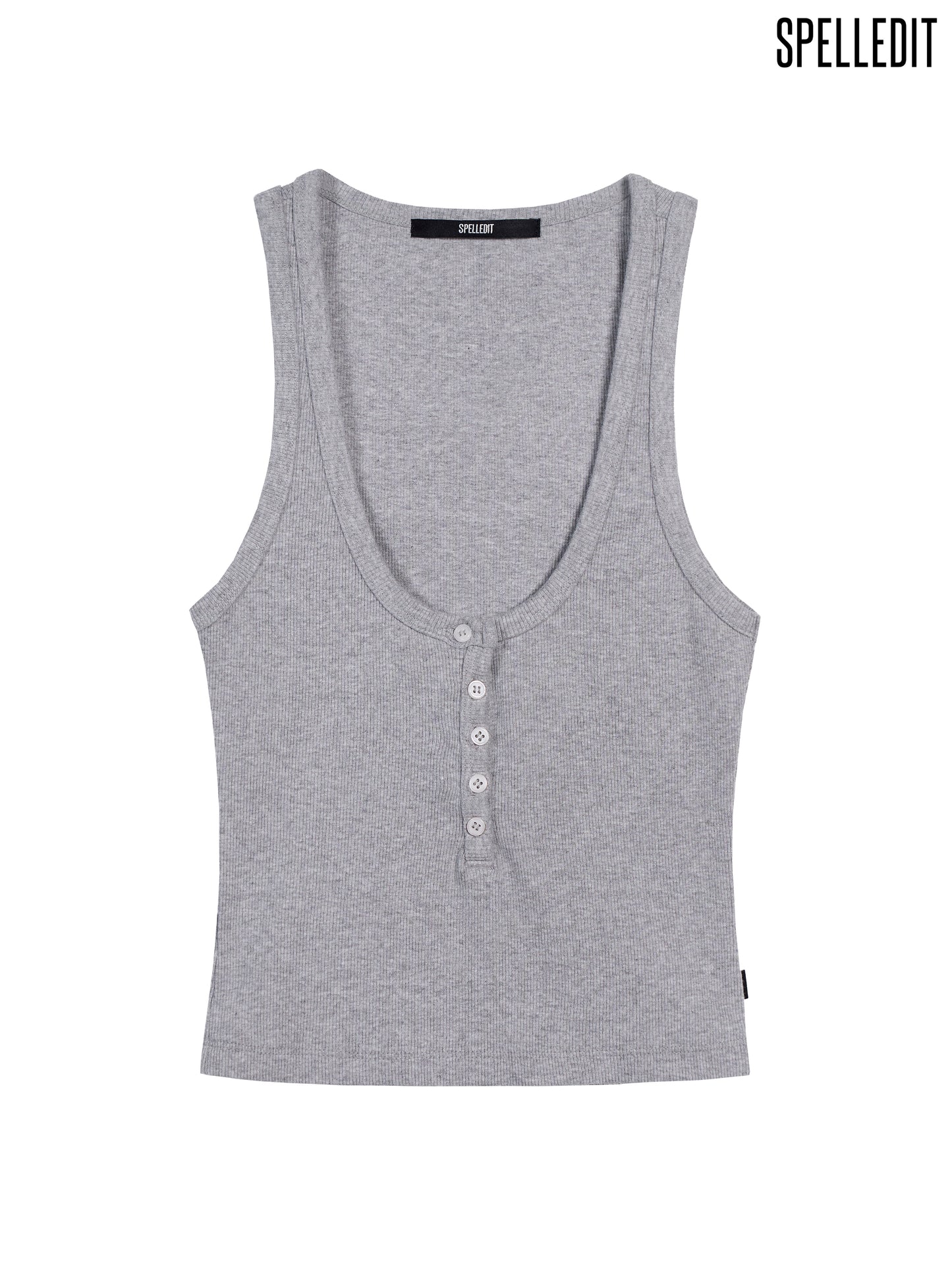 U-NECK BUTTON-UP TANK TOP