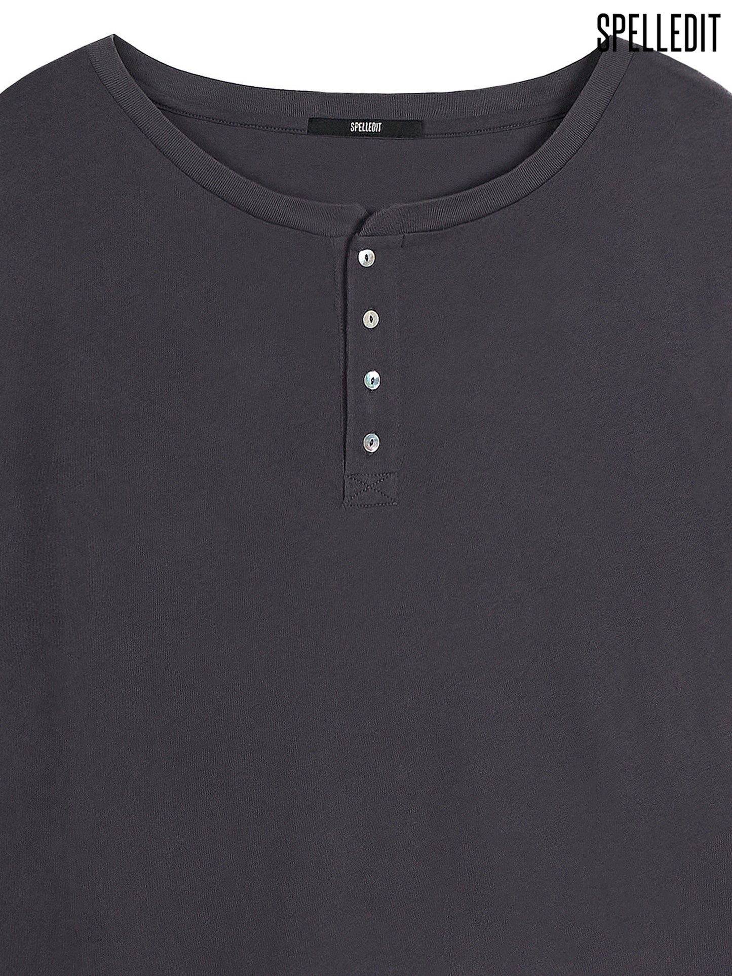 [6/22 PRE]LOOSE FIT HENLEY LONG SLEEVE T-SHIRT