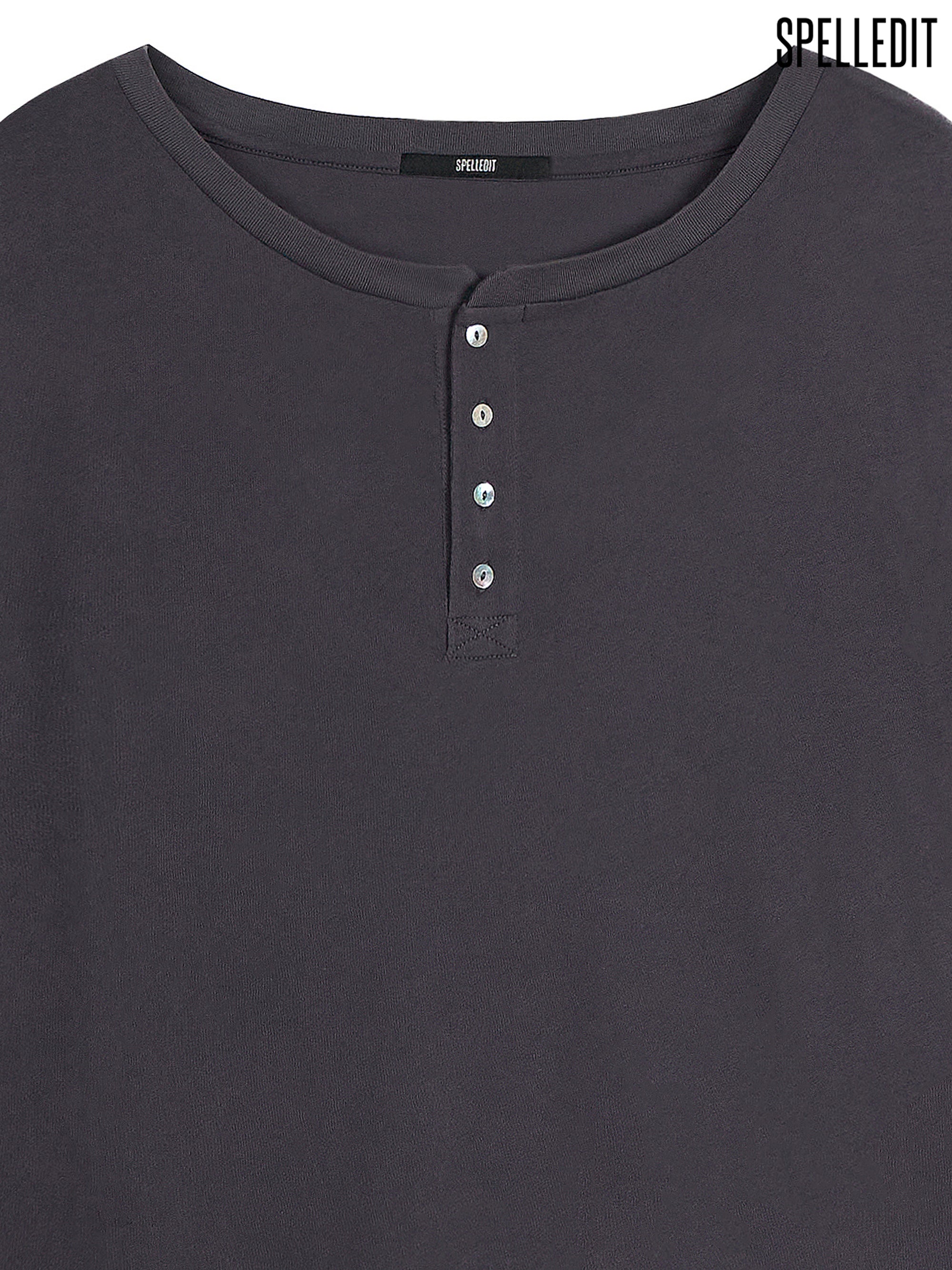 [6/22 PRE]LOOSE FIT HENLEY LONG SLEEVE T-SHIRT