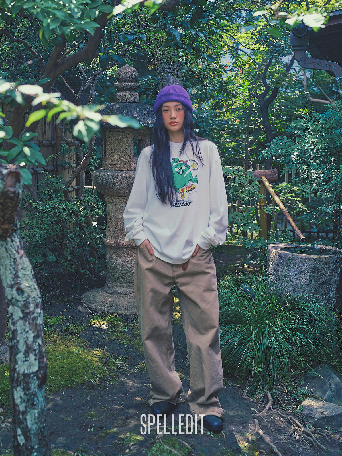 Contrast detailed Carpenter pants