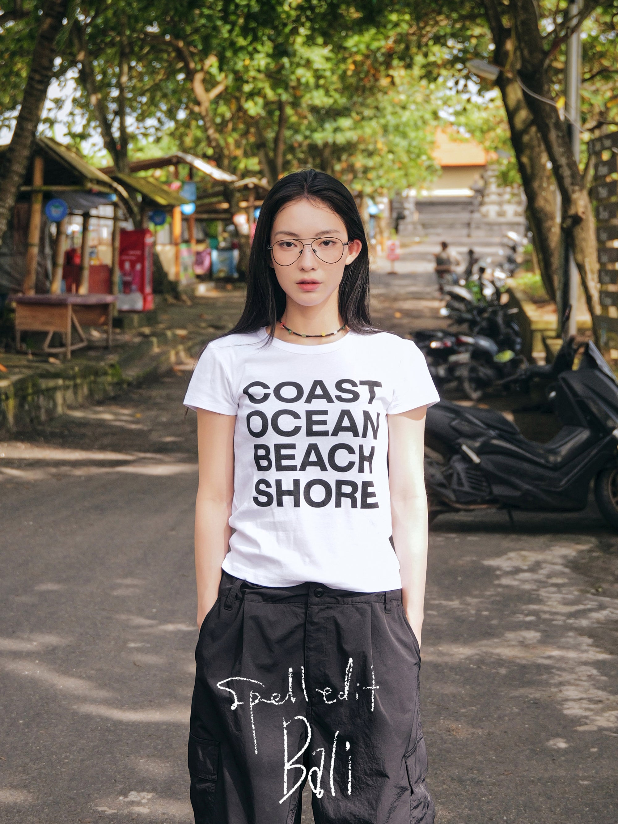 COASTAL WORDING PRINT T-SHIRT