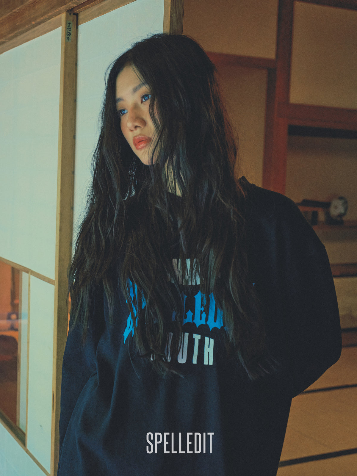 Romantic youth printed long sleeves tee