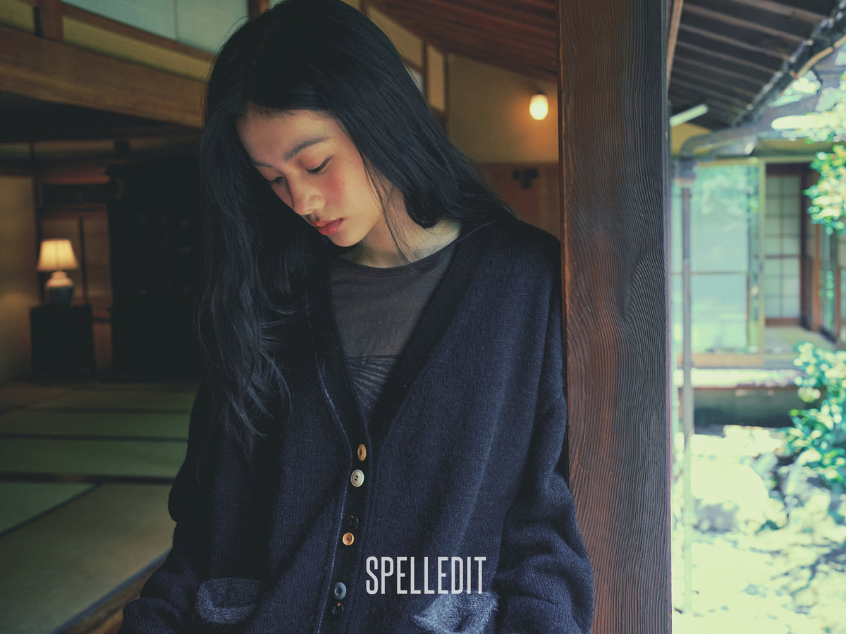Color contrat Mohair cardigan