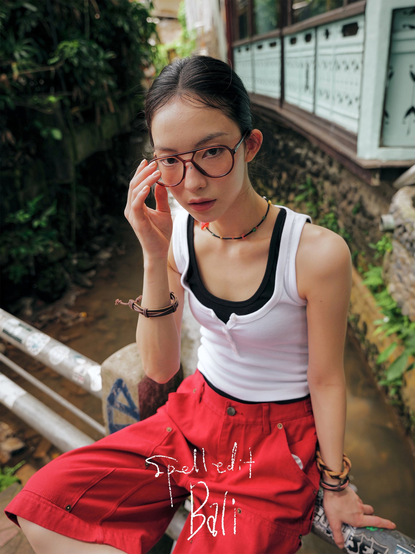 U-NECK BUTTON-UP TANK TOP