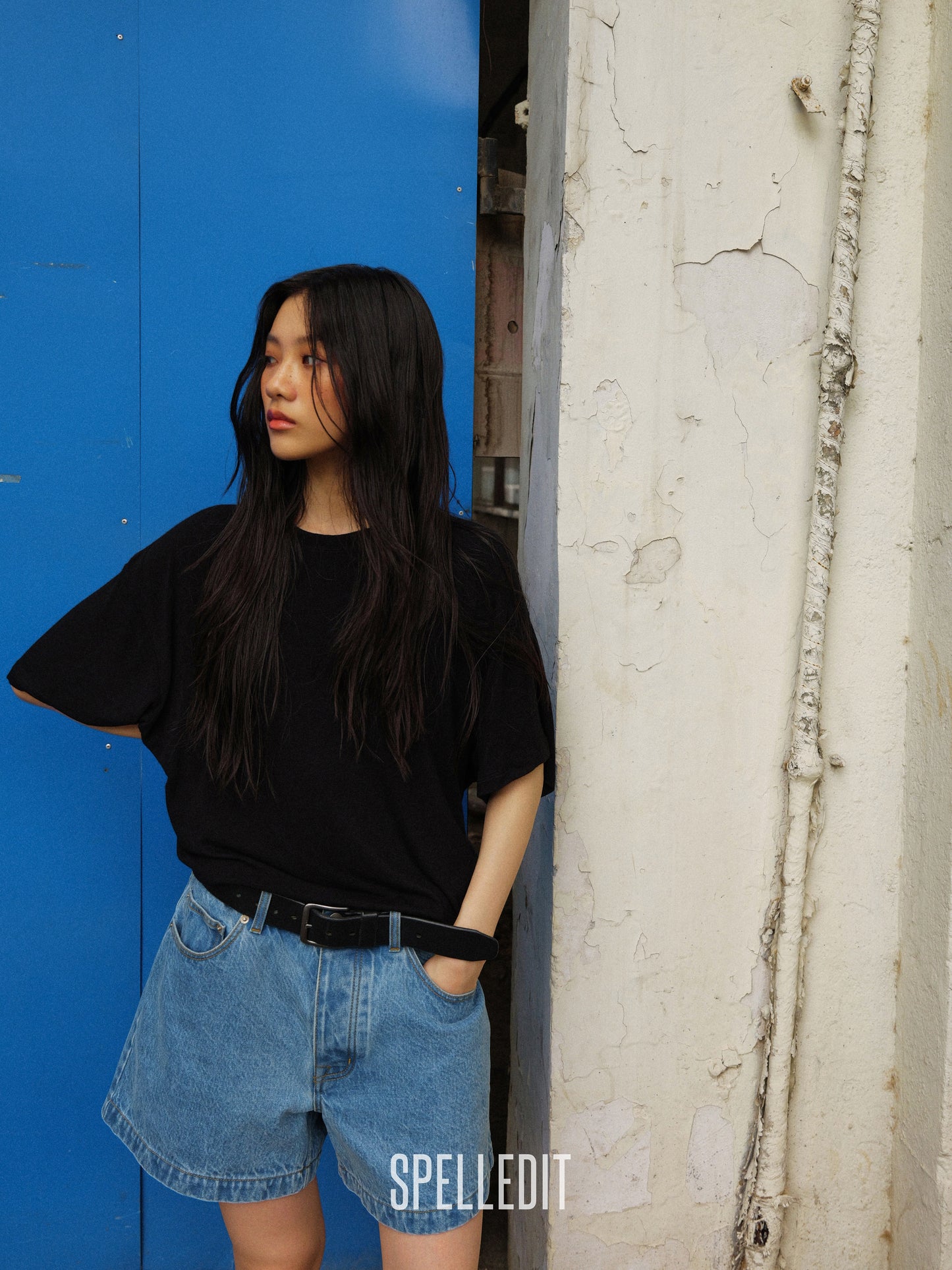 [6/22 PRE]DENIM 3/4 SHORTS