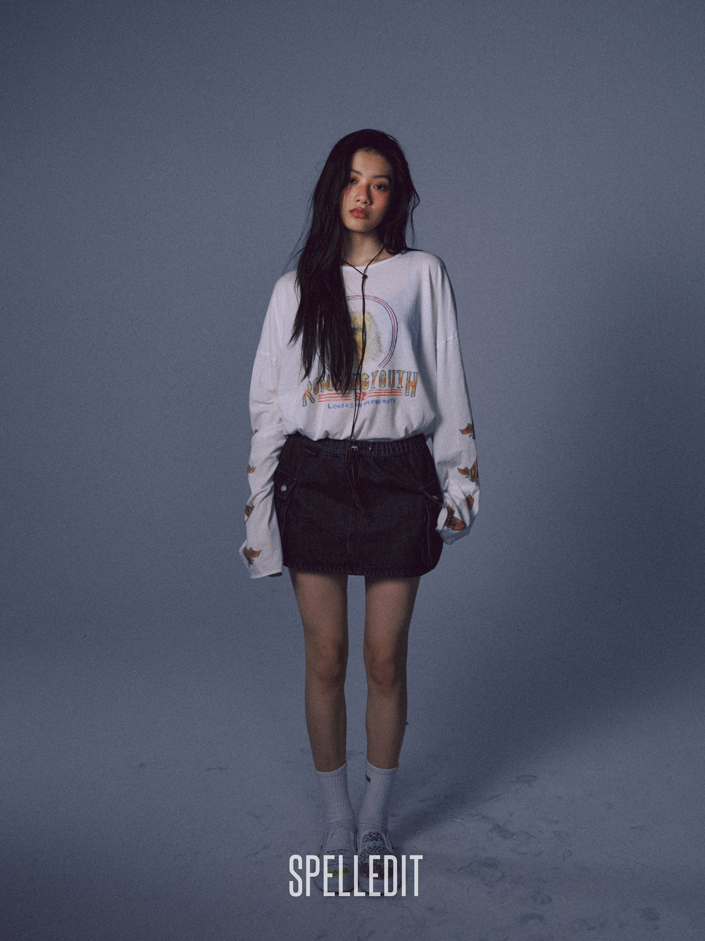 [9/7 PRE]DENIM CARGO MINI SKIRT