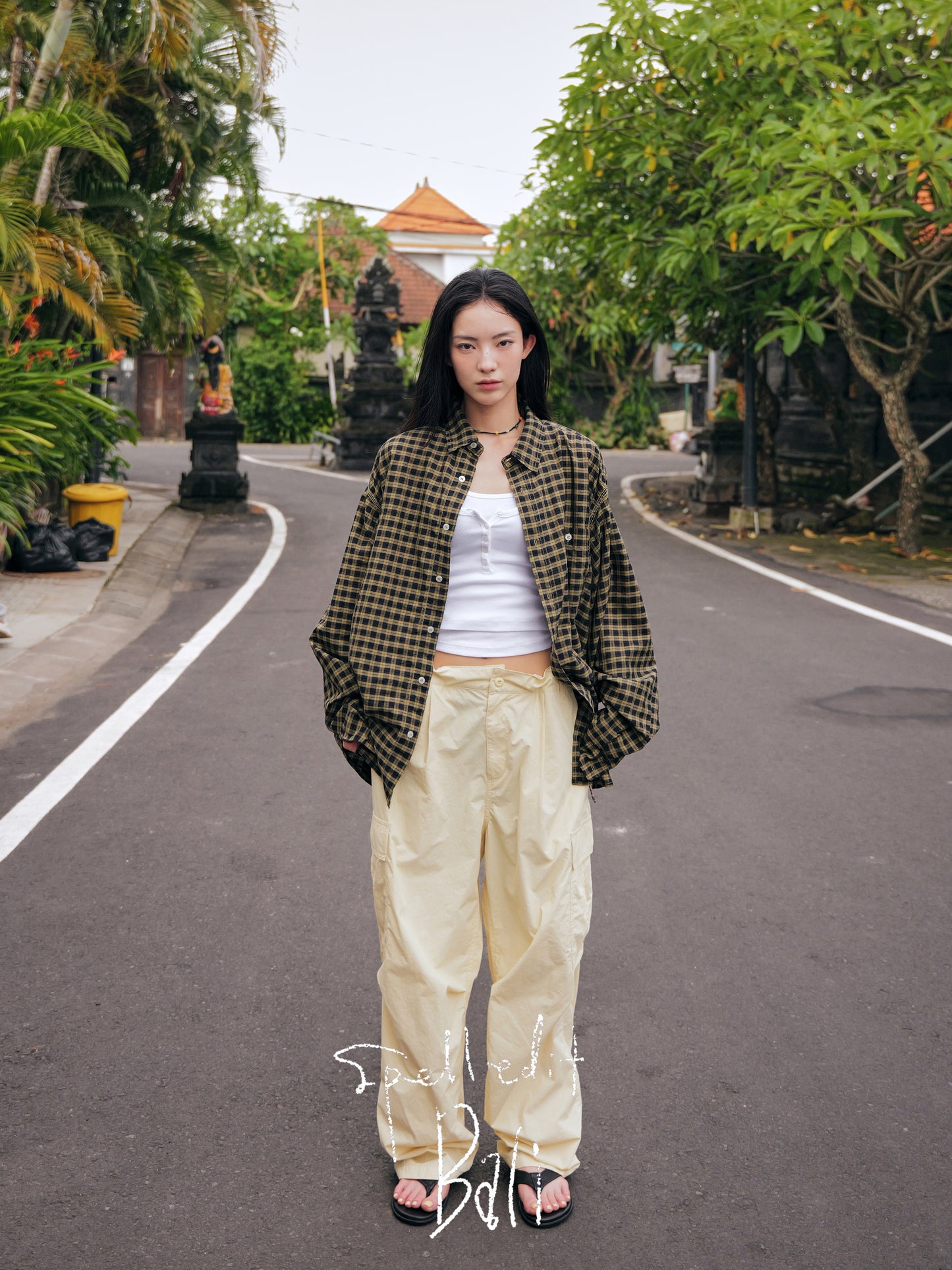 SINGLE PLEAT POCKET CARGO PANTS