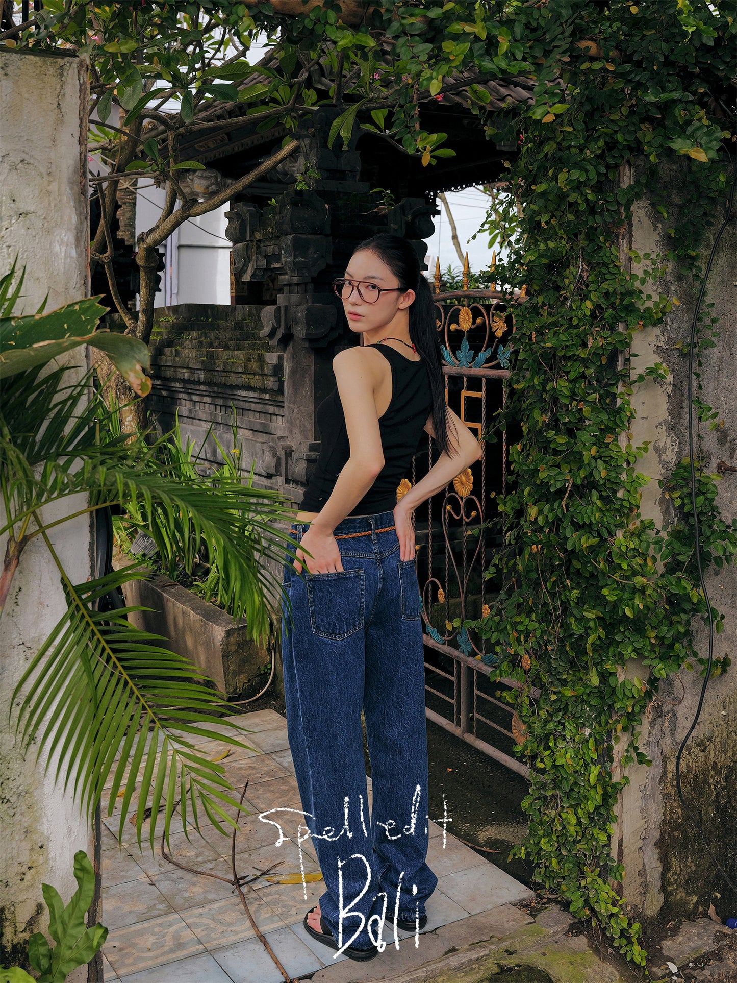 BOY-FIT DENIM PANTS