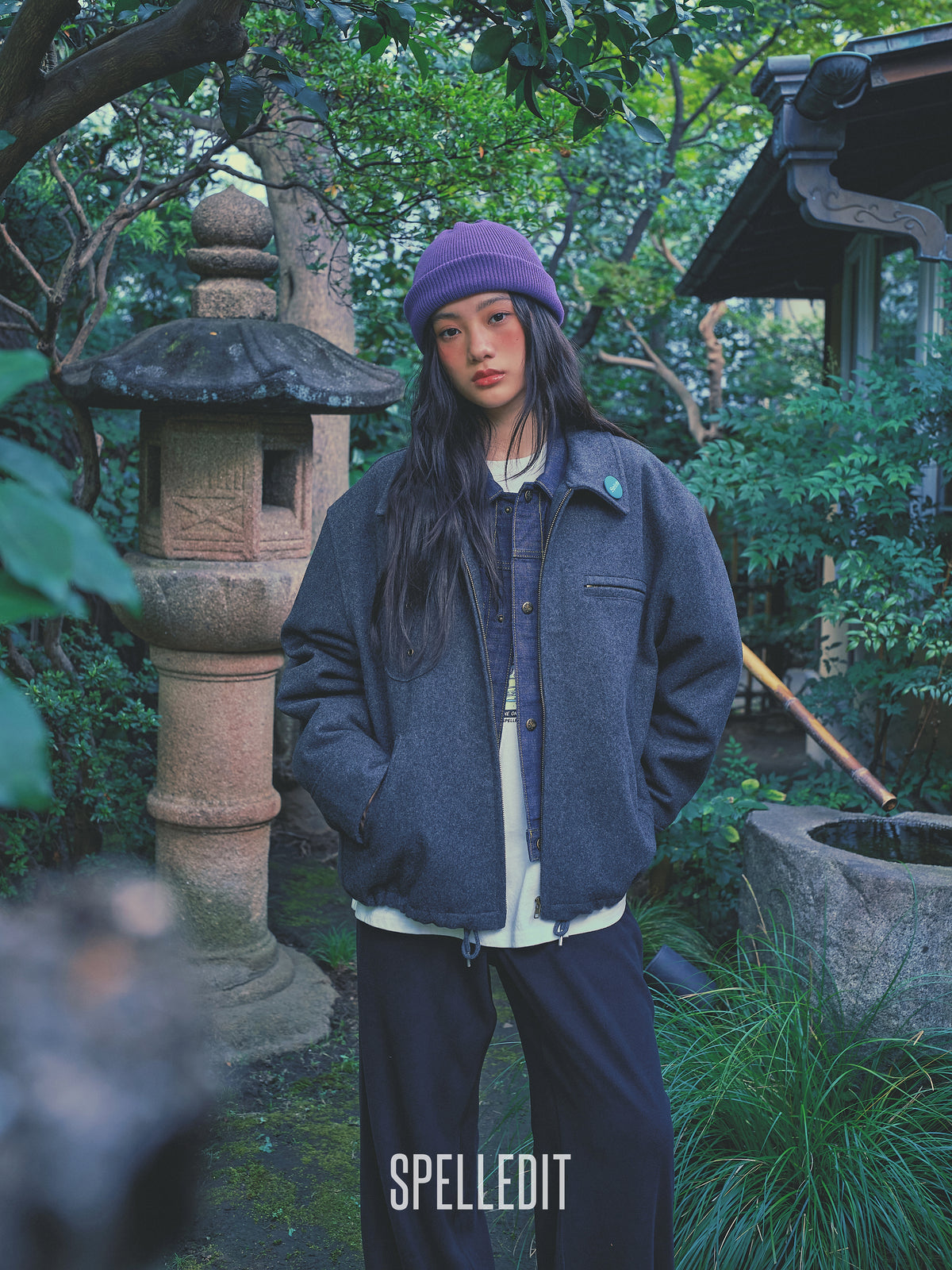 Melton Zip up Blouson